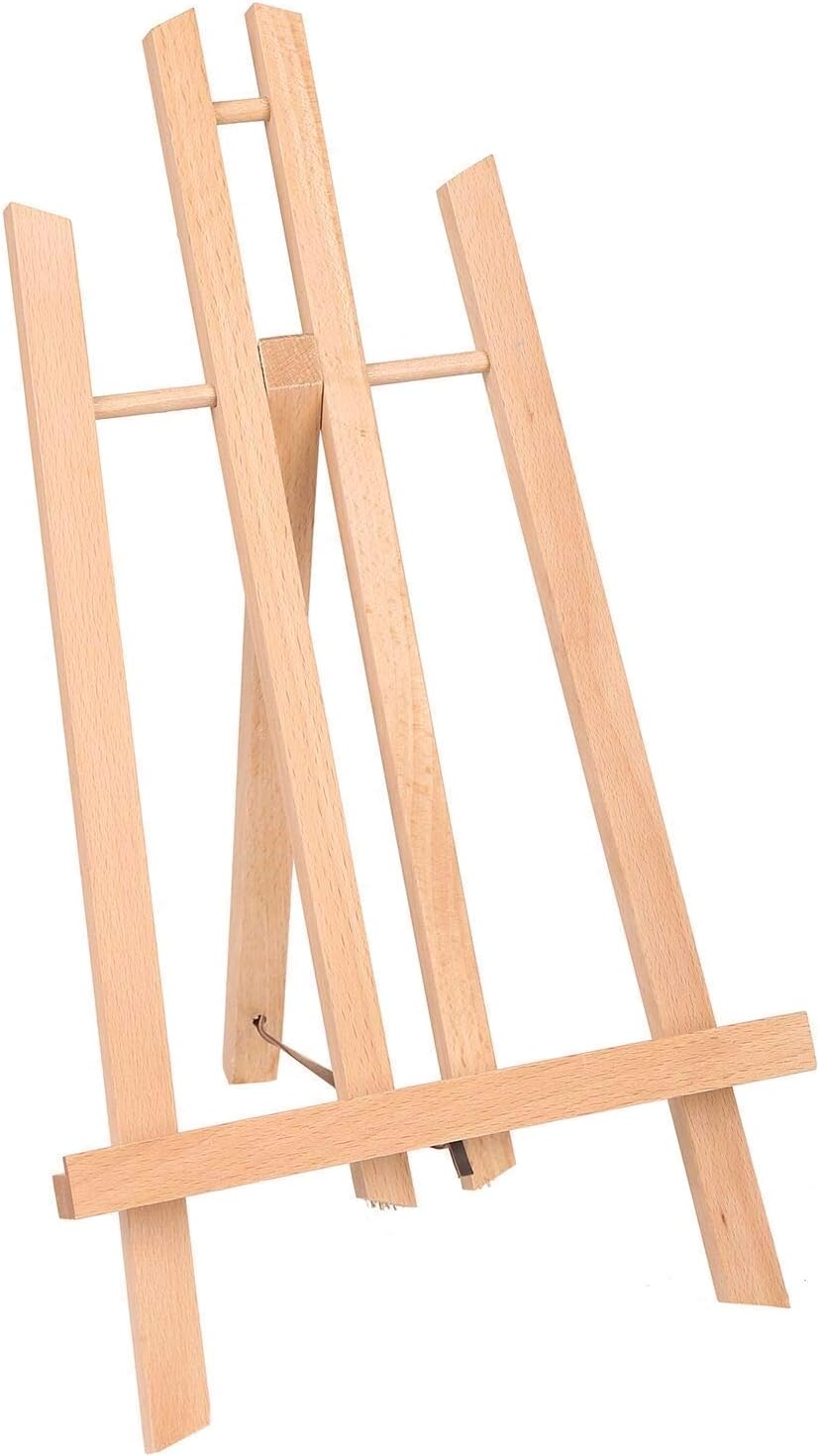 MEEDEN 16" Tall Tabletop Easel - 12PCS Medium Tabletop Display Solid Beech Wood Easel, for Kids Artist Adults Classroom/Parties Painting Display, Standing Easel, Hold Canvas Art up to 16" High image number 1