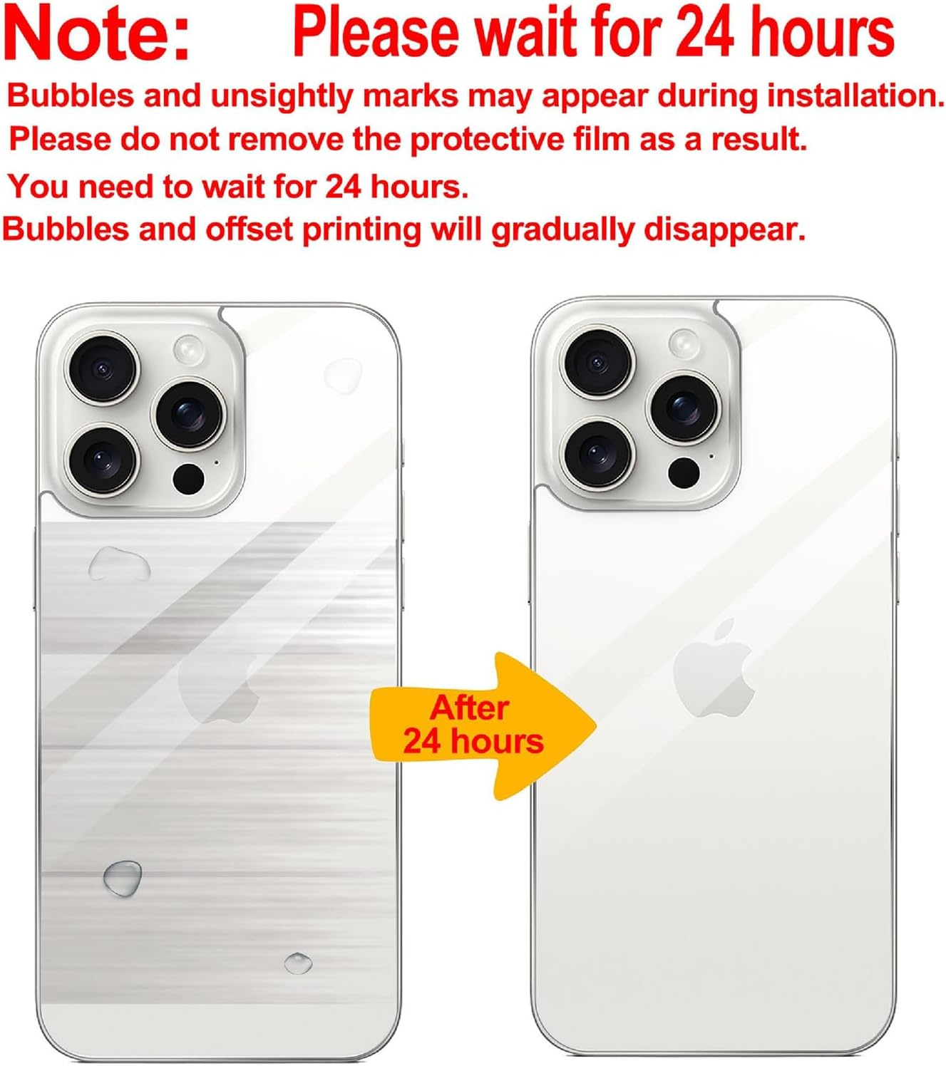 GIOPUEY[3 Pack Back Protector Compatible with Iphone 17 Pro, Iphone 17 Pro Back Protector Film, Soft TPU, Thin, High Transparency, Protective Border - Transparent image number 3