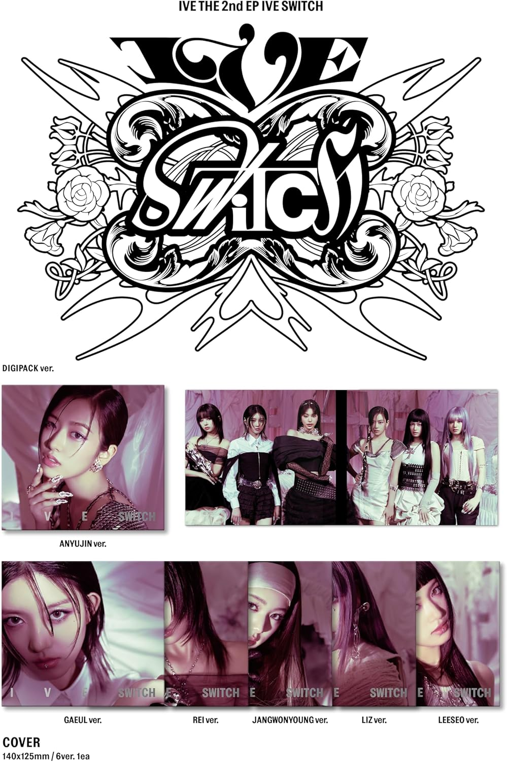 IVE IVE Switch 2Nd EP Album Contents+Photocard+Tracking Sealed Dive (Full Set(4 Standard+6 Digipack+1 PLVE)) image number 4