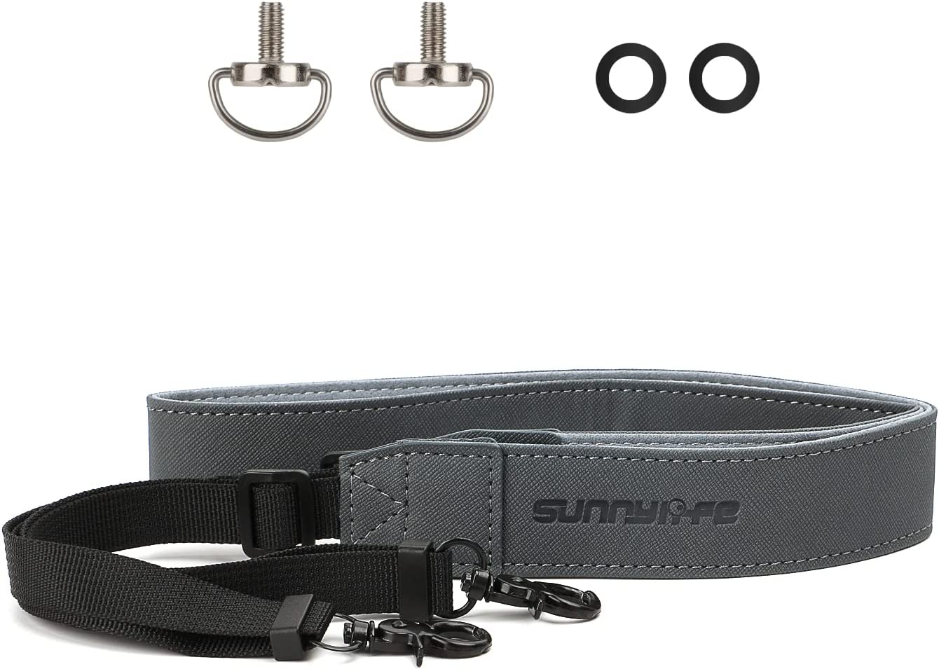 DGBAY PU Leather Lanyard Neck Strap for DJI Mini 4 Pro, Mini 3, Mavic 3 Classic, Air 3, RC Pro Controller Accessories - Adjustable image number 1