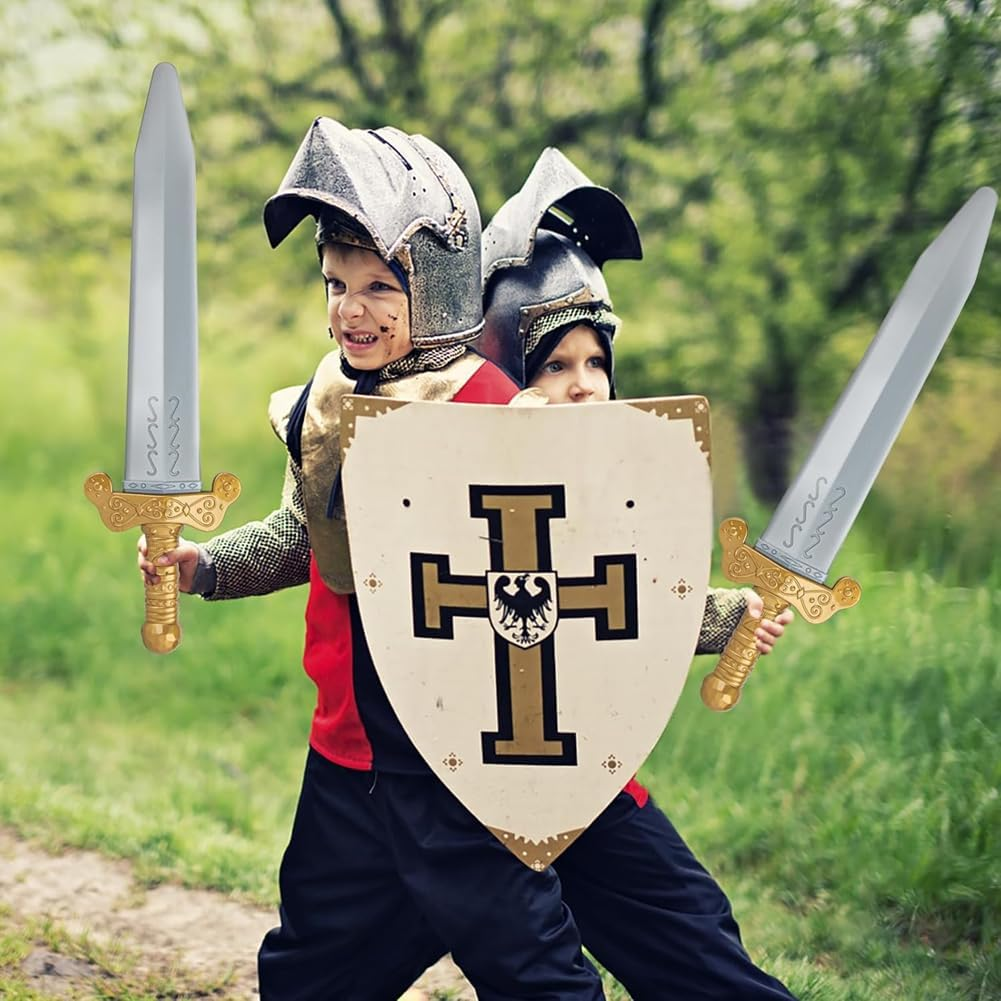 Plastic Toy Roman Sword with Sheath for Pretend Play Knight Sword for Boys Pretend Play,Knight Costume,Role-Play Accessory,Halloween image number 2