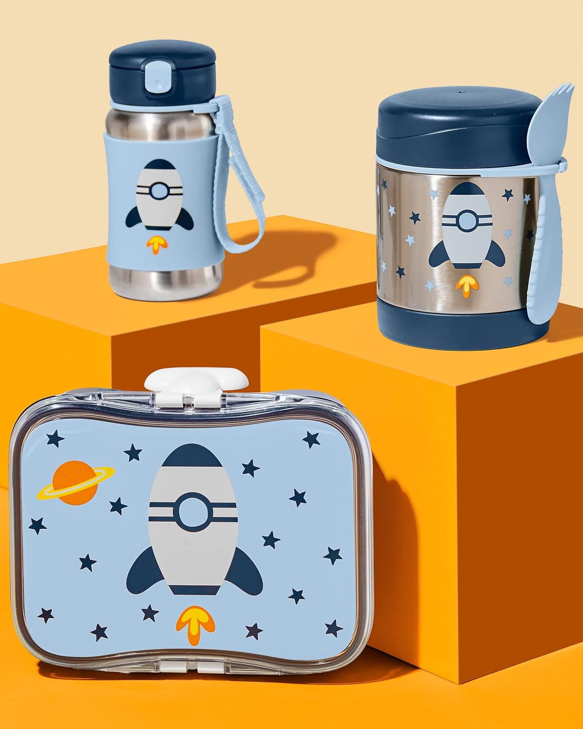 Skip Hop Rocket Spark Style Insulated Food Jar image number 1