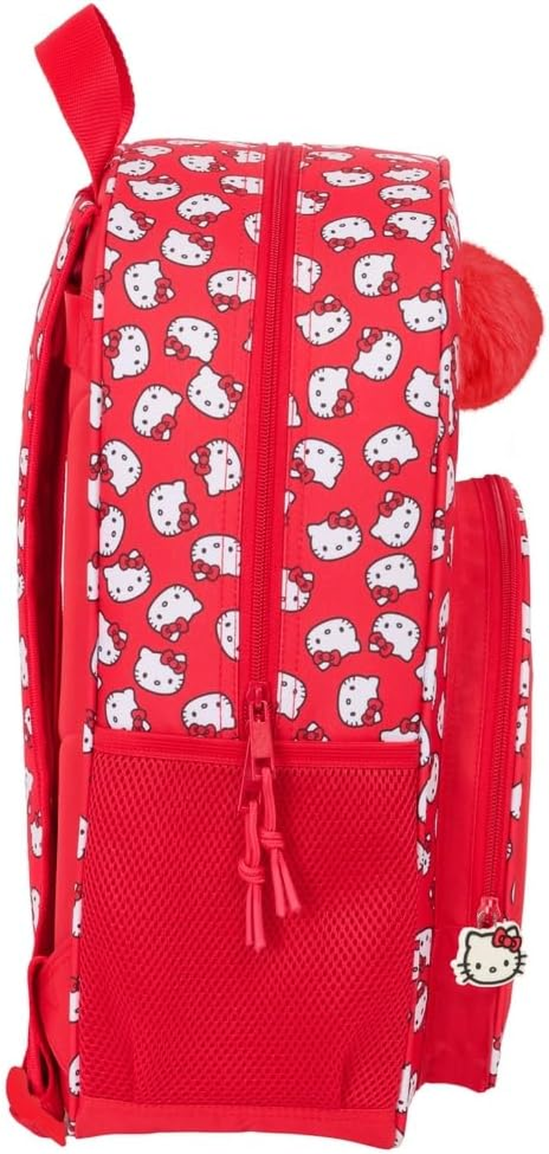 Safta HELLO KITTY ICONIC School Backpack for Children, Children'S Backpack Adaptable to Prams, Ideal for School Age, Comfortable and Versatile, Quality and Resilience, 33 X 14 X 42 Cm, Red/White, M,