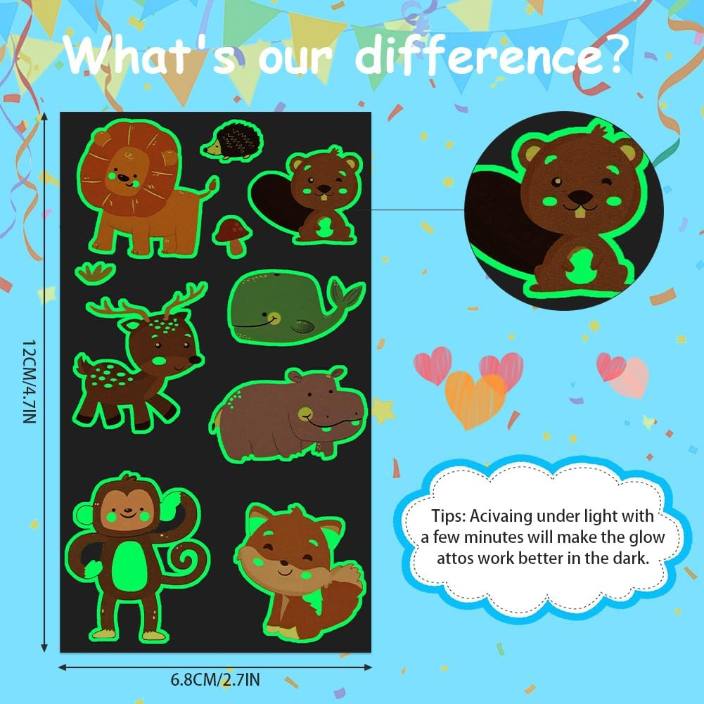 Diuli Princess Luminous Sticker, 10Pcs Glow in the Princess Dark Stickers Princesses Decals Ceiling Baby Room Skull Wall Decor DIY Luminous Adhesive Sticker for Girls Boys Bedroom Nursery - 10Pcs-Mermaids image number 4