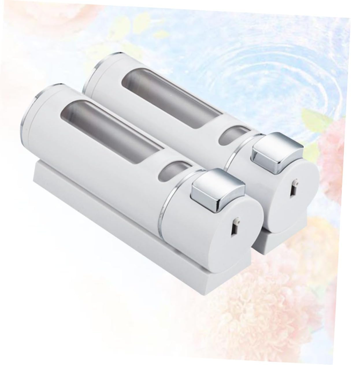 BRIGHTFUFU Manual Liquid Soap Dispenser Double-Head Abs Plastic Pump 400Ml Waterproof for Bathroom Kitchen Shower