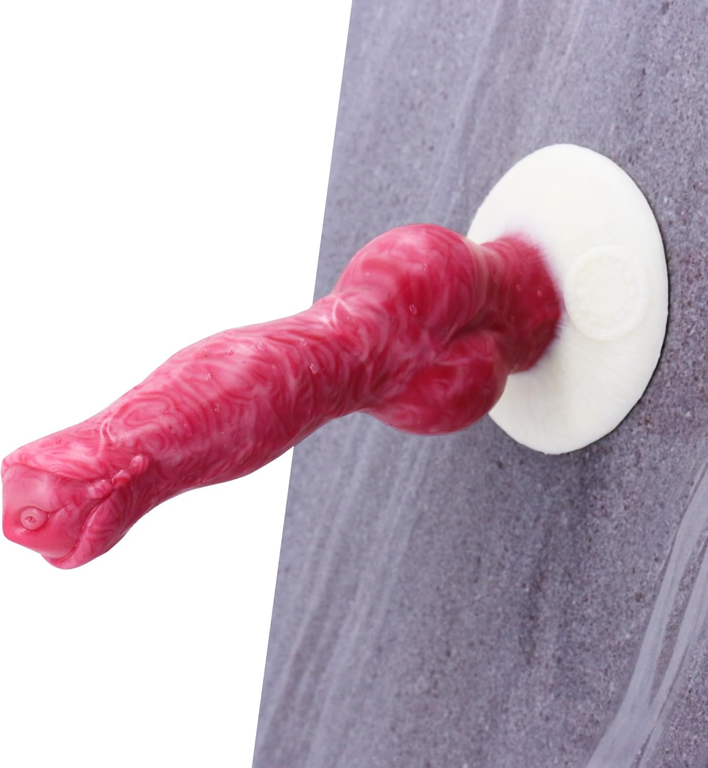 Realistic Dog Dildo with Knot for Beginners, 8.26 Inches Pink Silicone Suction Cup Butt Plug Sensory Toys Dildo for Women Lesbian and Men Couples image number 3