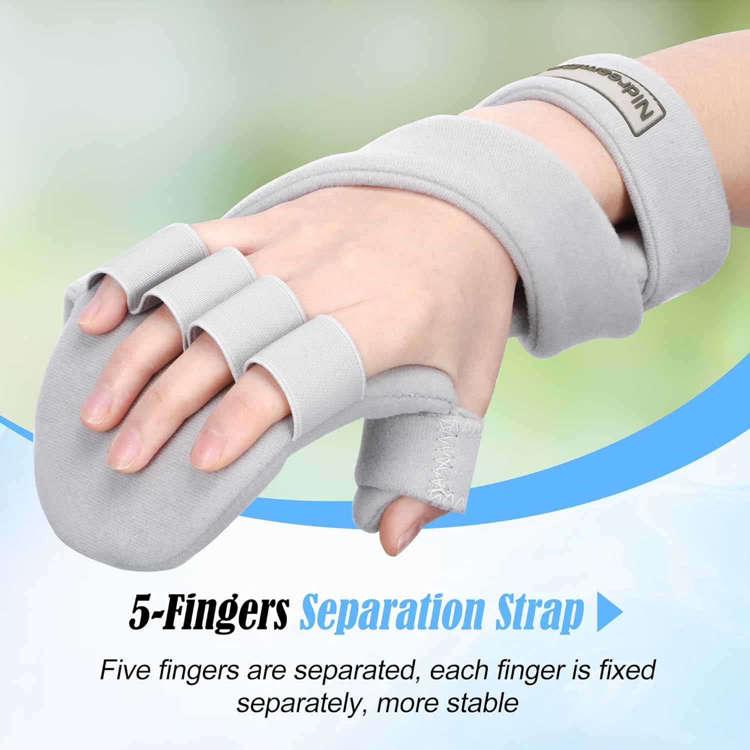 Resting Hand Splints for Straightening Fingers,Carpal Tunnel Wrist Brace Night Immobilizer with Finger Separators for Stroke Rehabilitation,Muscle Atrophy, Dupuytren'S Contractures（Right） image number 4