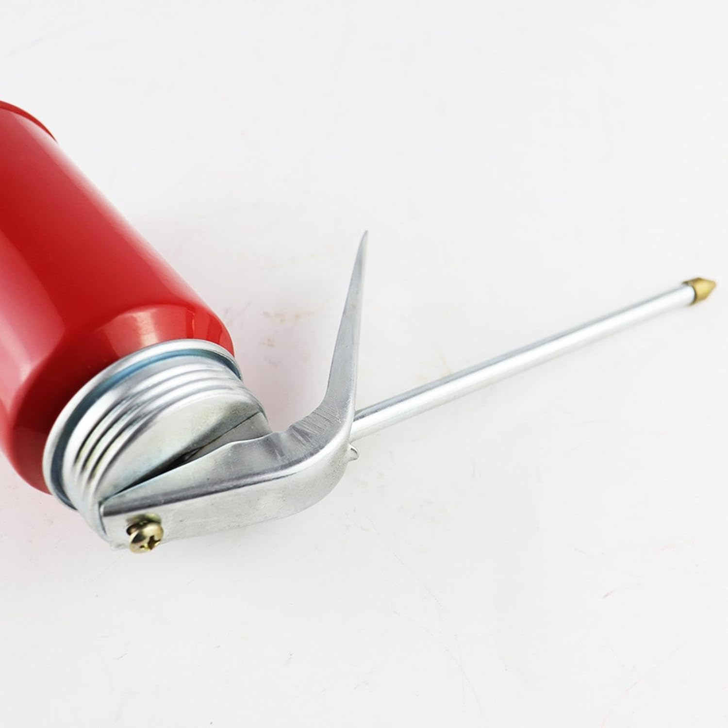 STARTIST Metal Oil Can with Spout,High Pressure Hand Pump Oiler Can Tool Professional Pump Oiler Oil Pump Can for Machines Truck