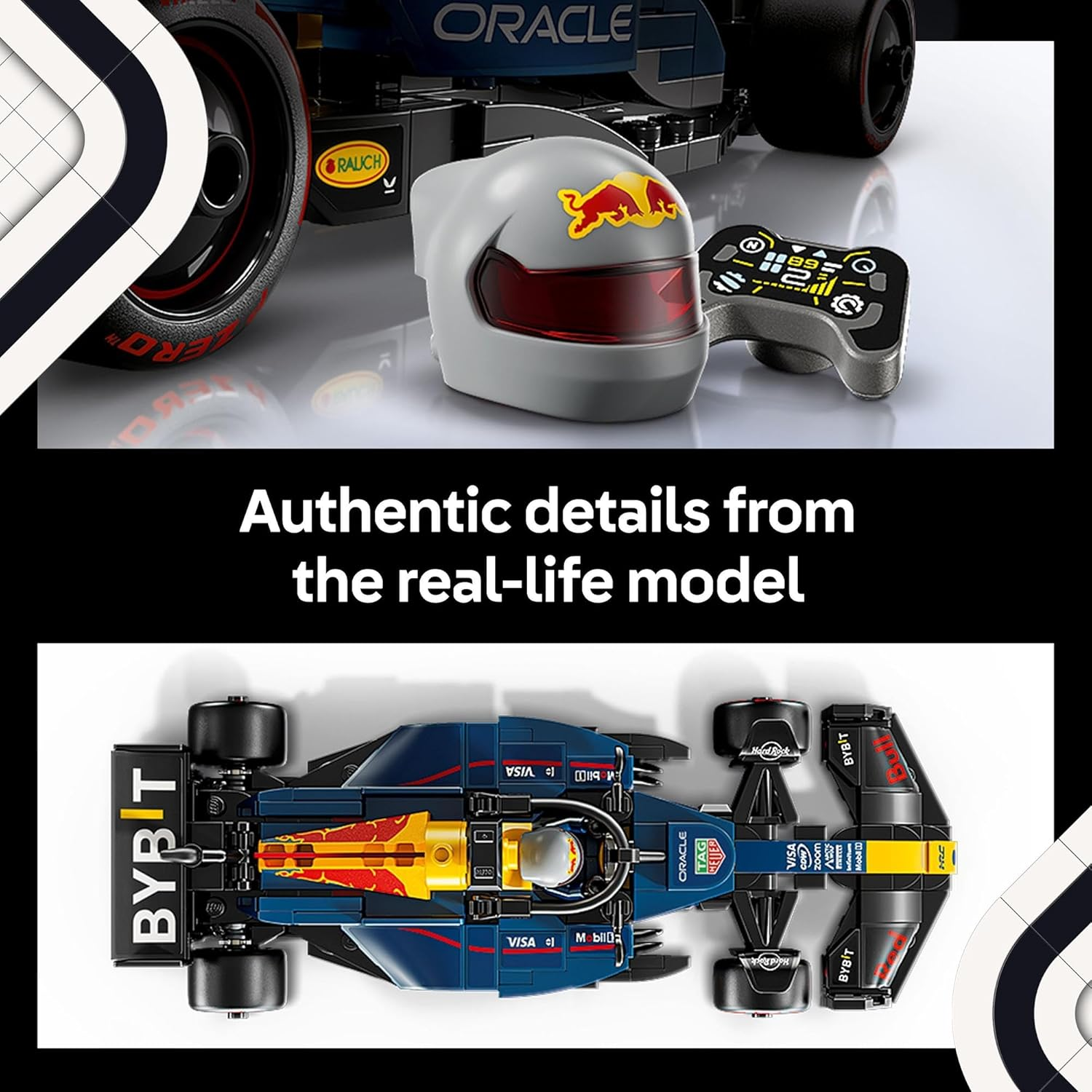 LEGO Speed Champions Oracle Red Bull Racing RB20 F1 Race Car Model Kit for Adults, Building Set with Collectible Formula 1 Driver Minifigure, Home or Office Decor for Motorsport Racing Fans 77243 image number 6