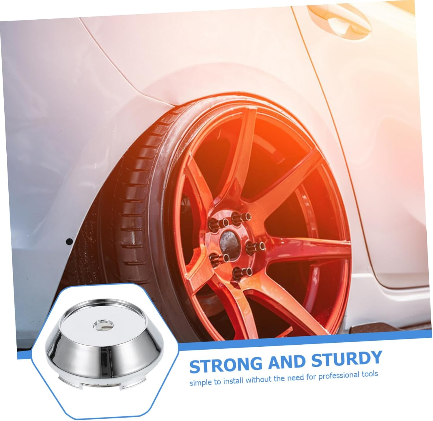 Mikinona 4Pcs Wheel Center Caps Silver Car Rim Hub Covers Easy Snap Installation Moisture Protection for Clean and Functional Wheel Hubs Durable Automotive Accessories