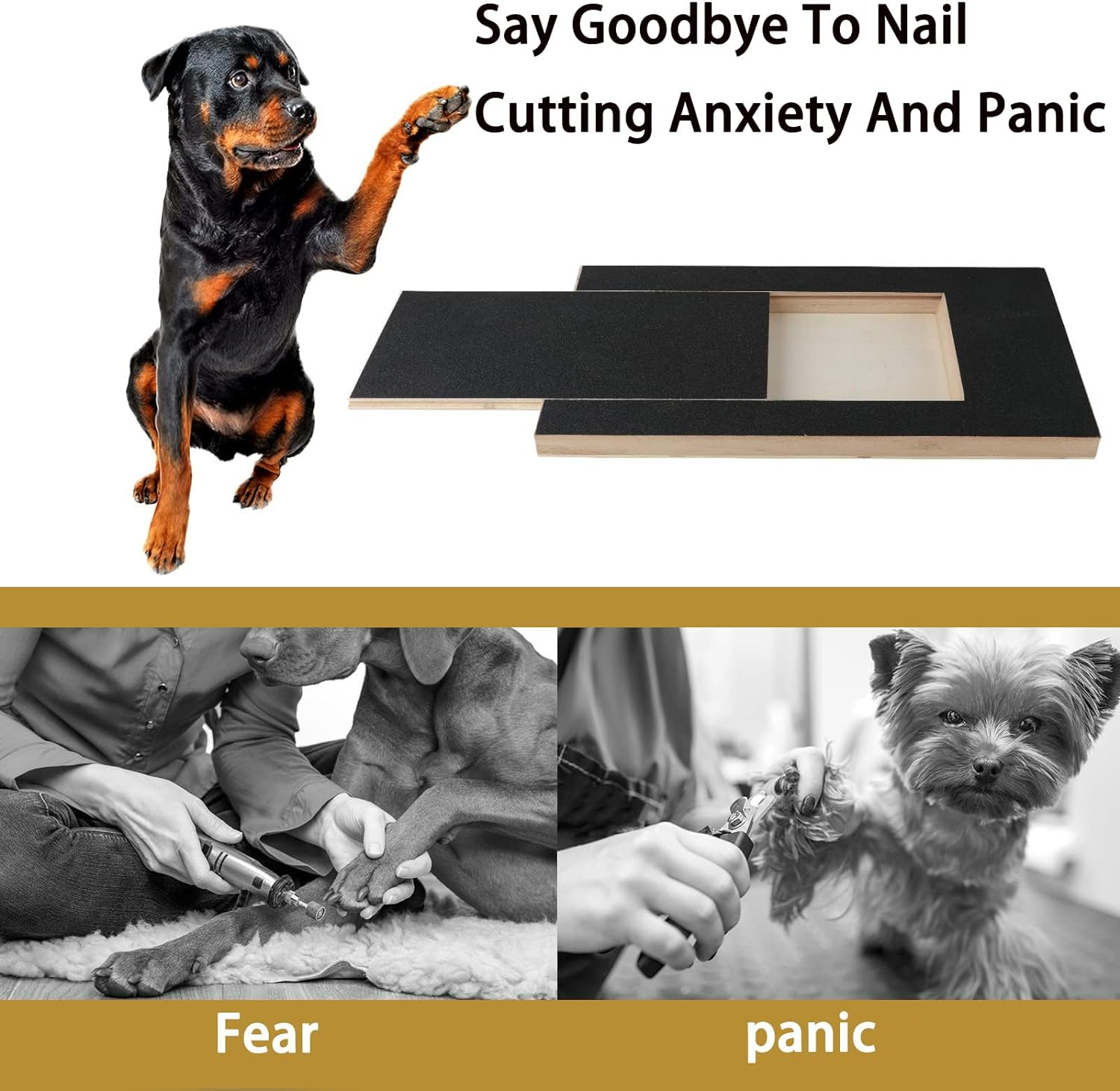 Dog Scratch Pad for Nails，Scratch Mat Comes with 2 Replacement Sandpaper Sheets， with Built-In Snack Box Scratch Mat Dog，Dog Nail File Scratch Board Suitable for Sensitive Small and Medium-Sized Dogs image number 5