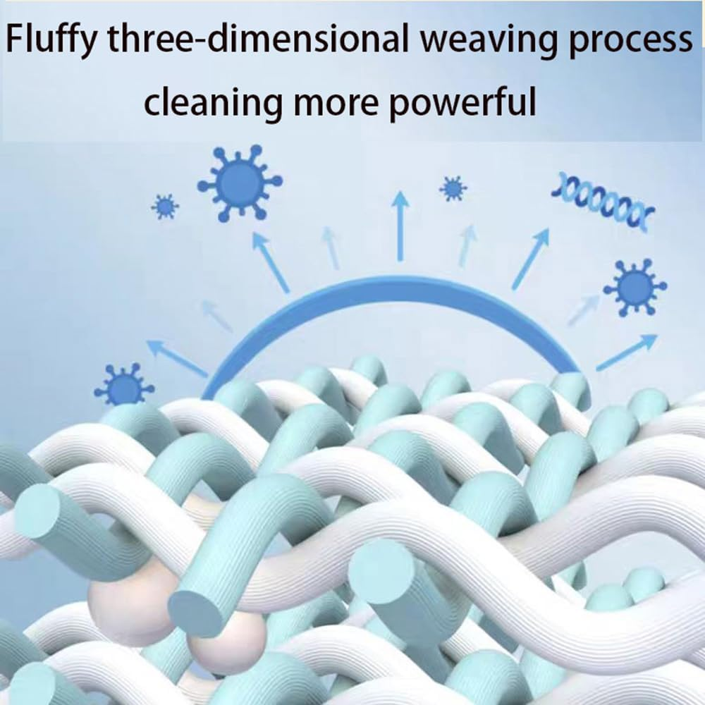 2 Pack Back Scrubber for Shower Bath, Exfoliating Body Scrubber, Japanese Scrub Wash Cloth, Exfoliating Washcloth Towel for Men Women, Body Exfoliator Loofah Luffa Sponge Net Rag Back Washer (Checkered & Blue) image number 2