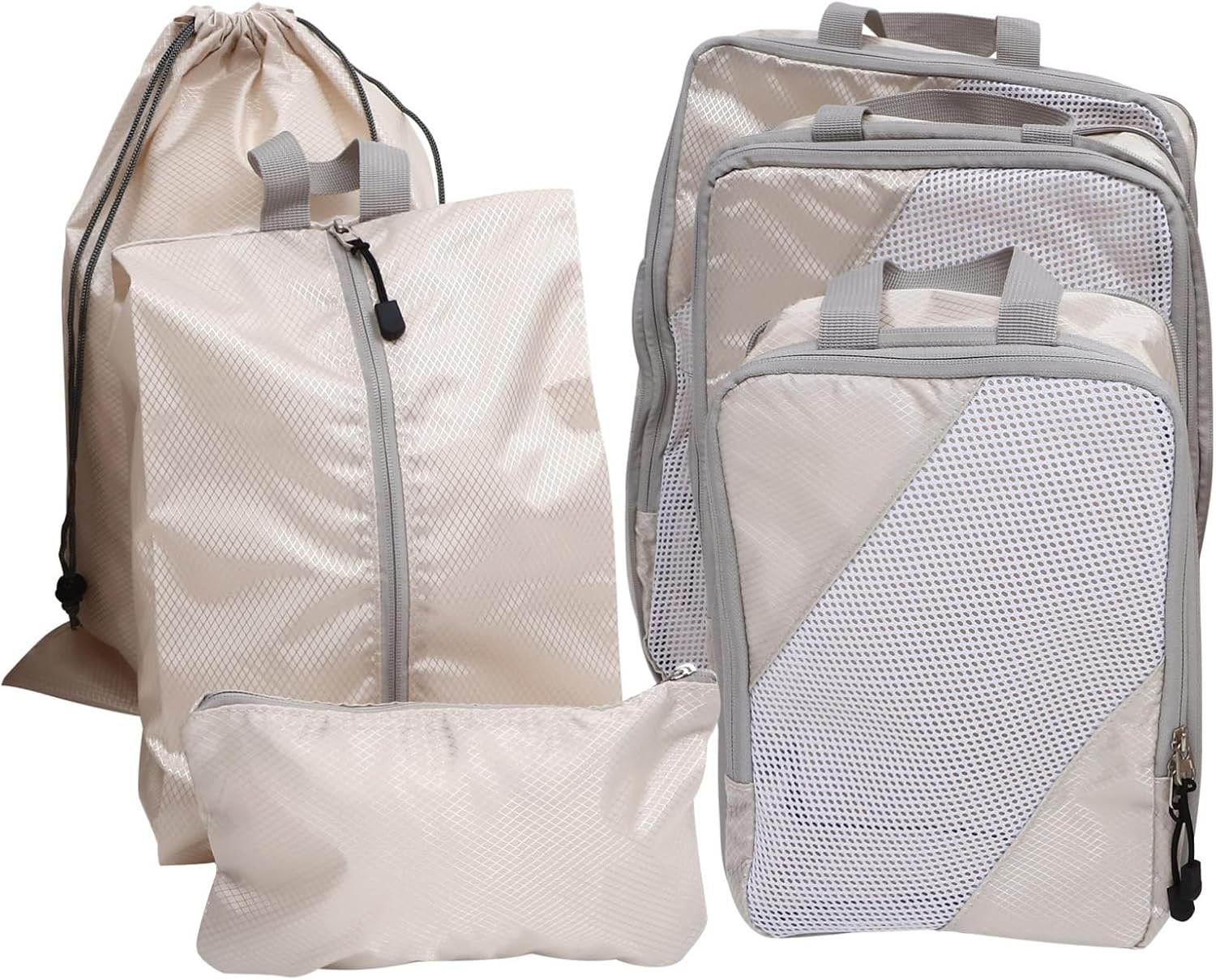 CONGARTENO 6Pcs Suitcase Packing Cubes Travel Organiser Bag Compression Packing Cubes Luggage for Bags for Travel Women-Friendly image number 2