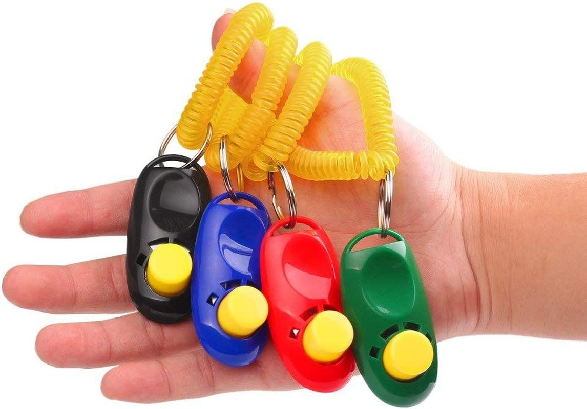 Coolrunner 7Pcs 7 Color Universal Animal Pet Dog Training Clicker with Wrist Bands Strap, Assorted Color Dog Clickers for Pet Dog Training & Obedience Aid image number 6