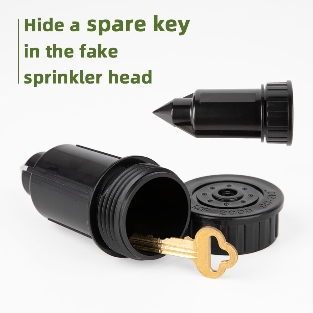 Fake Sprinkler Key Hider Diversion Safe,Decoration Safe Holder for Outdoor,Hide a House Spare Key image number 2