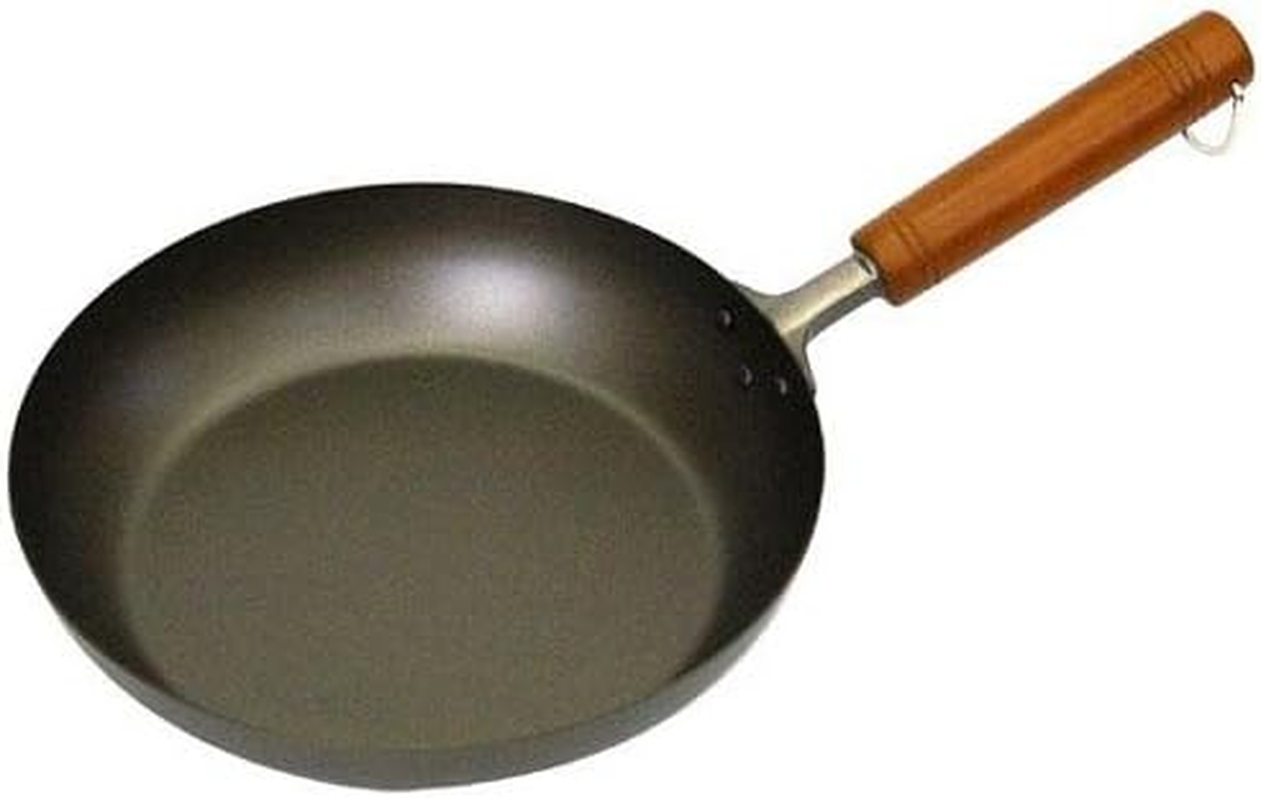 Hasemoto Pure Titanium Wooden Handle Frying Pan, 9.4 Inches (24 Cm), Body: Titanium Handle: Wood, Japan AHLJ824