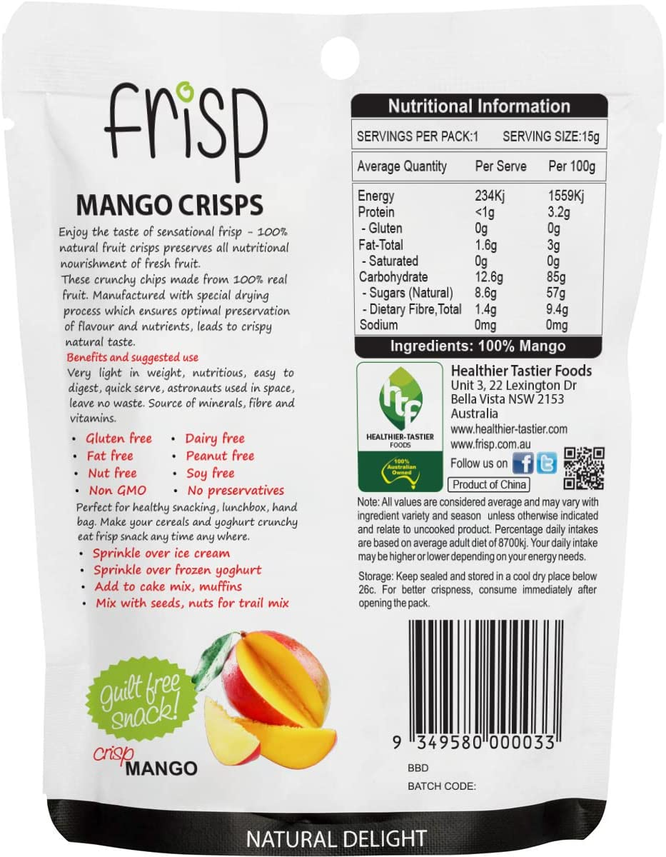 Frisp Mango Fruit Crisps, 15 G image number 2