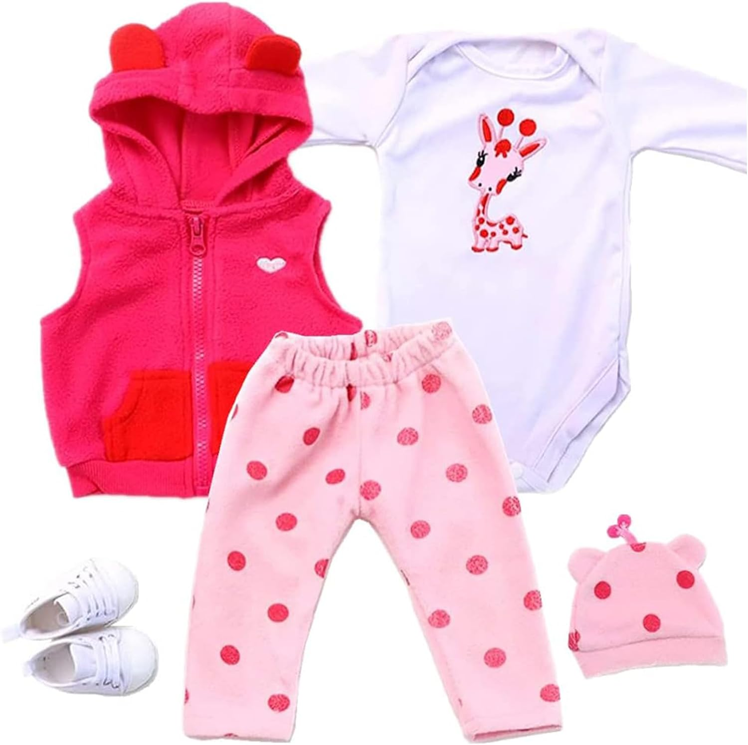 ZIYIUI Reborn Baby Dolls Clothes New Reborn Babies Clothing Fit Suit for 20-22 Inch Dolls image number 6
