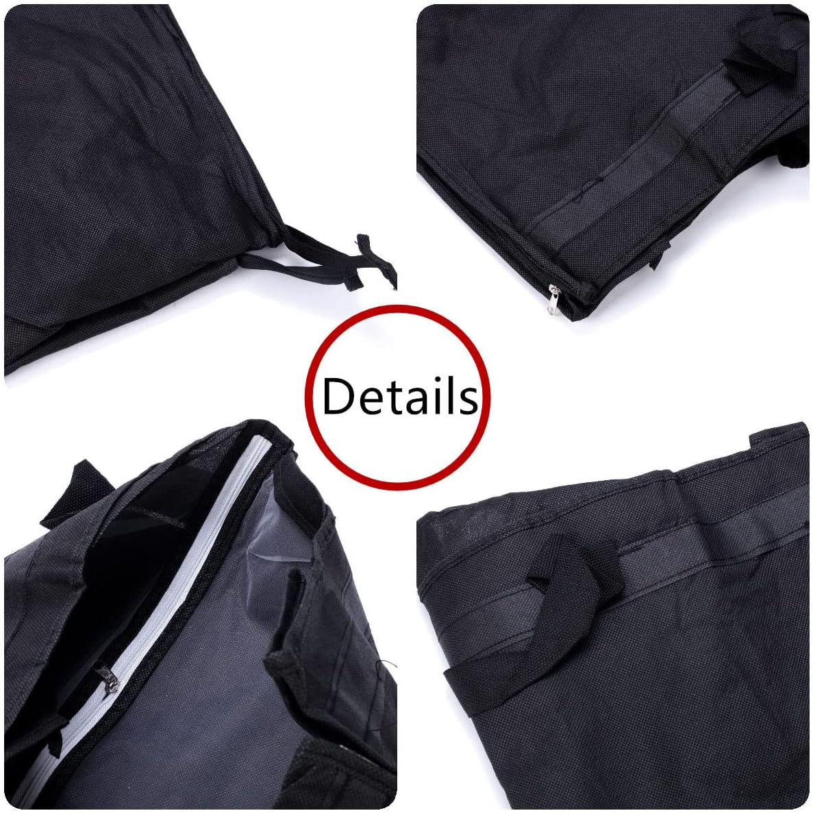 Lehom Dust Proof Garment Storage Bags Wedding Dress Storage Bag Black Foldable Hanging Garment Cover Bridal Gown for Travel Suits Tuxedos Dresses Coats Wedding Dress Garment Bag 72&rdquo; X 24&ldquo; Large image number 1