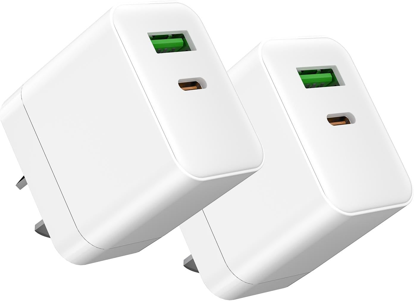 SCHITEC 2-Pack USB C Fast Charger, 5V/2A USB-C Wall Charger Plug Power Adapter Compatible with Iphone, Ipad, Samsung, Pixel, Galaxy, HTC image number 4