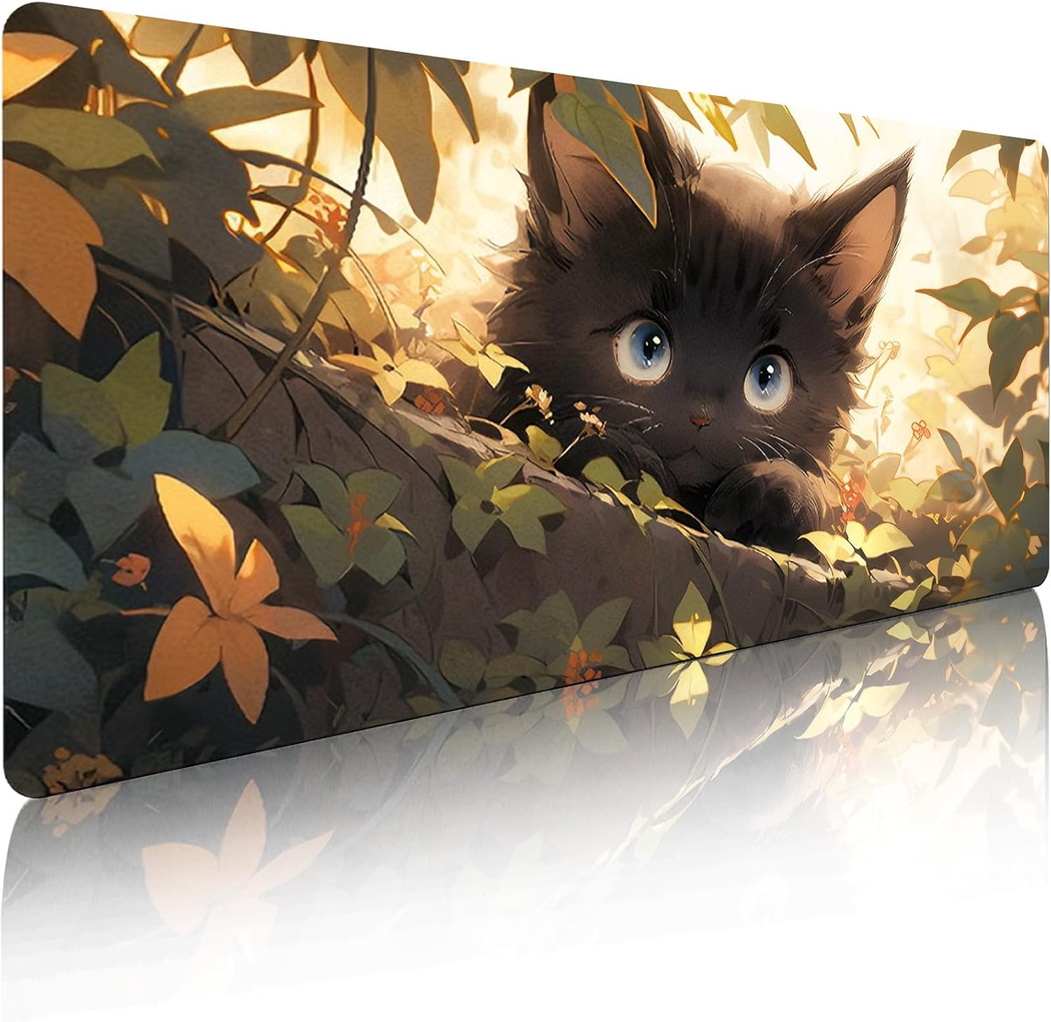 DAWNTREES 140X60Cm Mouse Pad,Gaming Mouse Pad Keyboard Pad, Topographic Desk Pad Black and White Mouse Mat for Keyboard with Anti-Slip Rubber Base. (White Topographic, 140X60Cm)