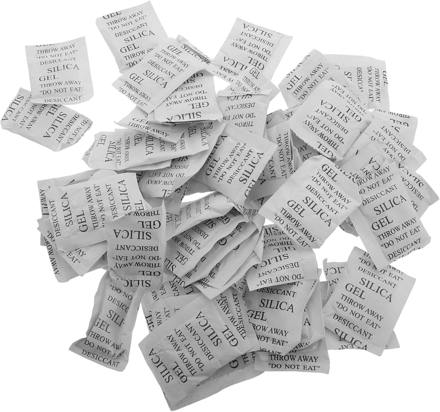 BATHVEVE Silica Gel Bags 50 Packets Moisture Control Storage for Electronics Clothing Shoes Jewelry and Food image number 5