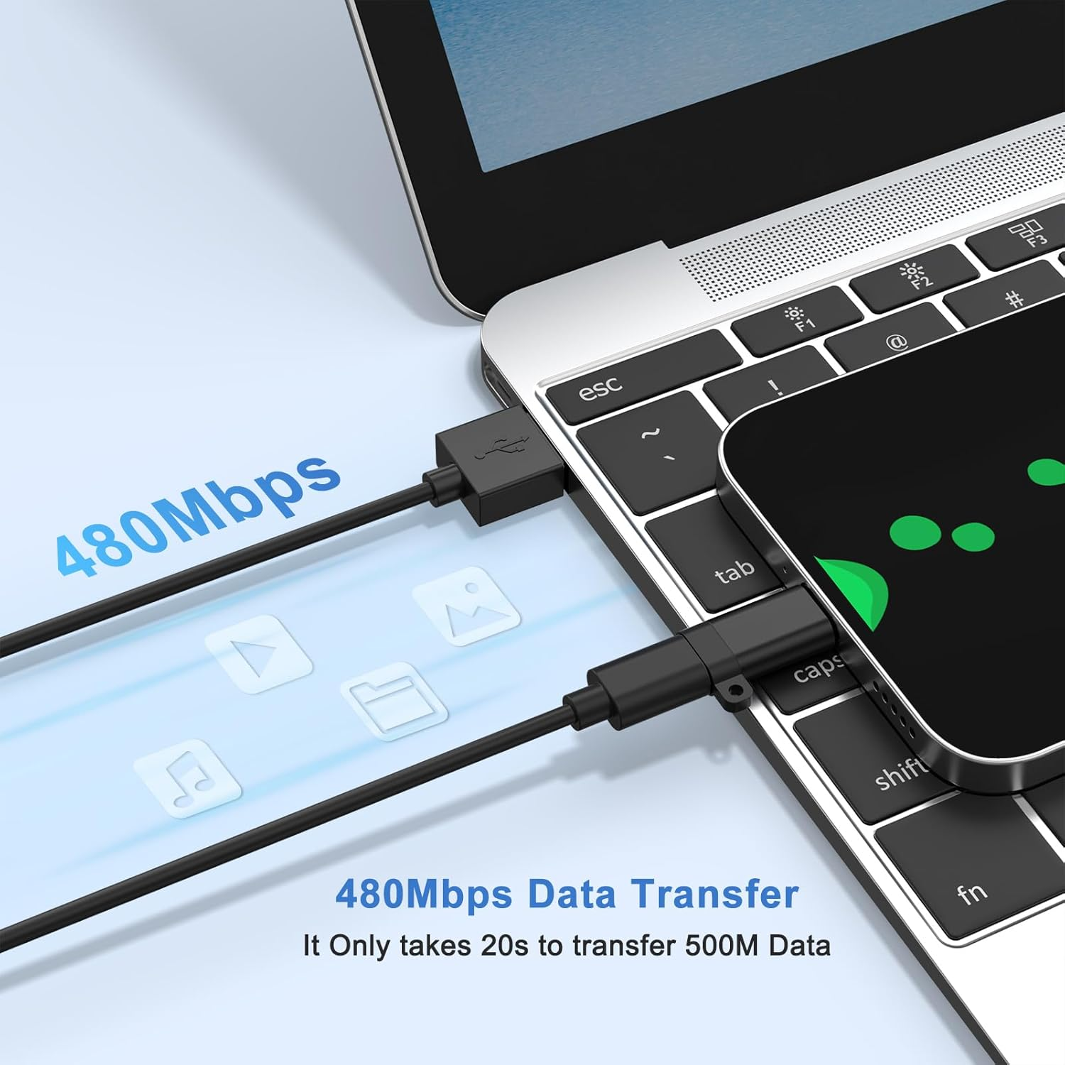 Micro USB to USB C Adapter 3 Pack Type C Female to Micro B Male Converter QC 3.0 Data Transfer Compatible with PS4 Xbox Game Controller Spaker Driving Recorder Play Galaxy S7