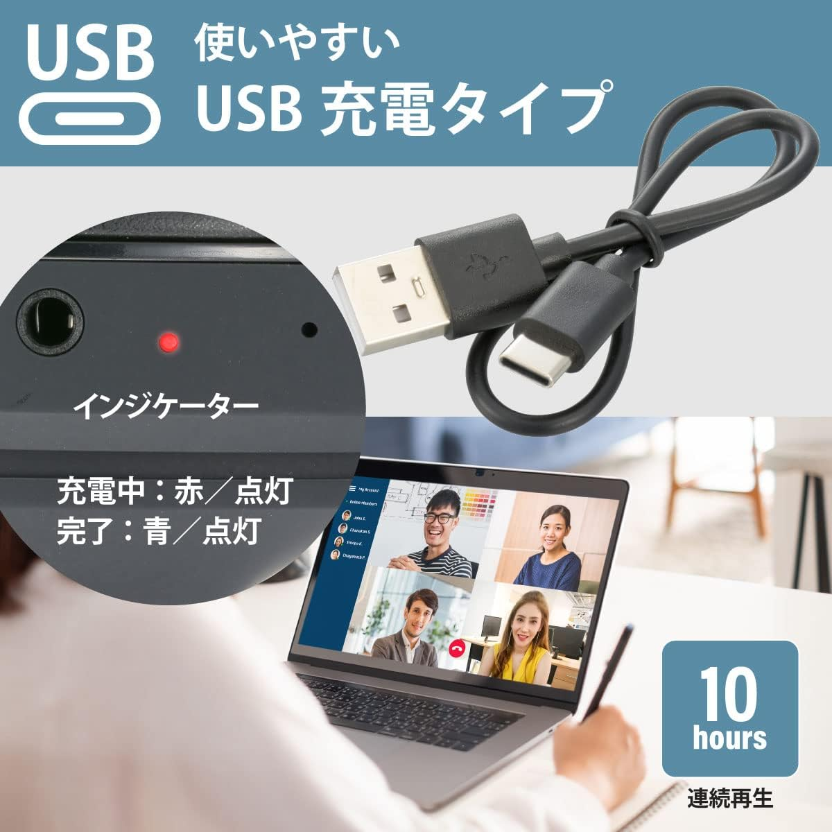 Ohm Electric Audiocomm HP-W310N-K 03-2886 Wireless Headphones Bluetooth Wireless Microphone Smartphone Call Answering Incoming Call Black Foldable