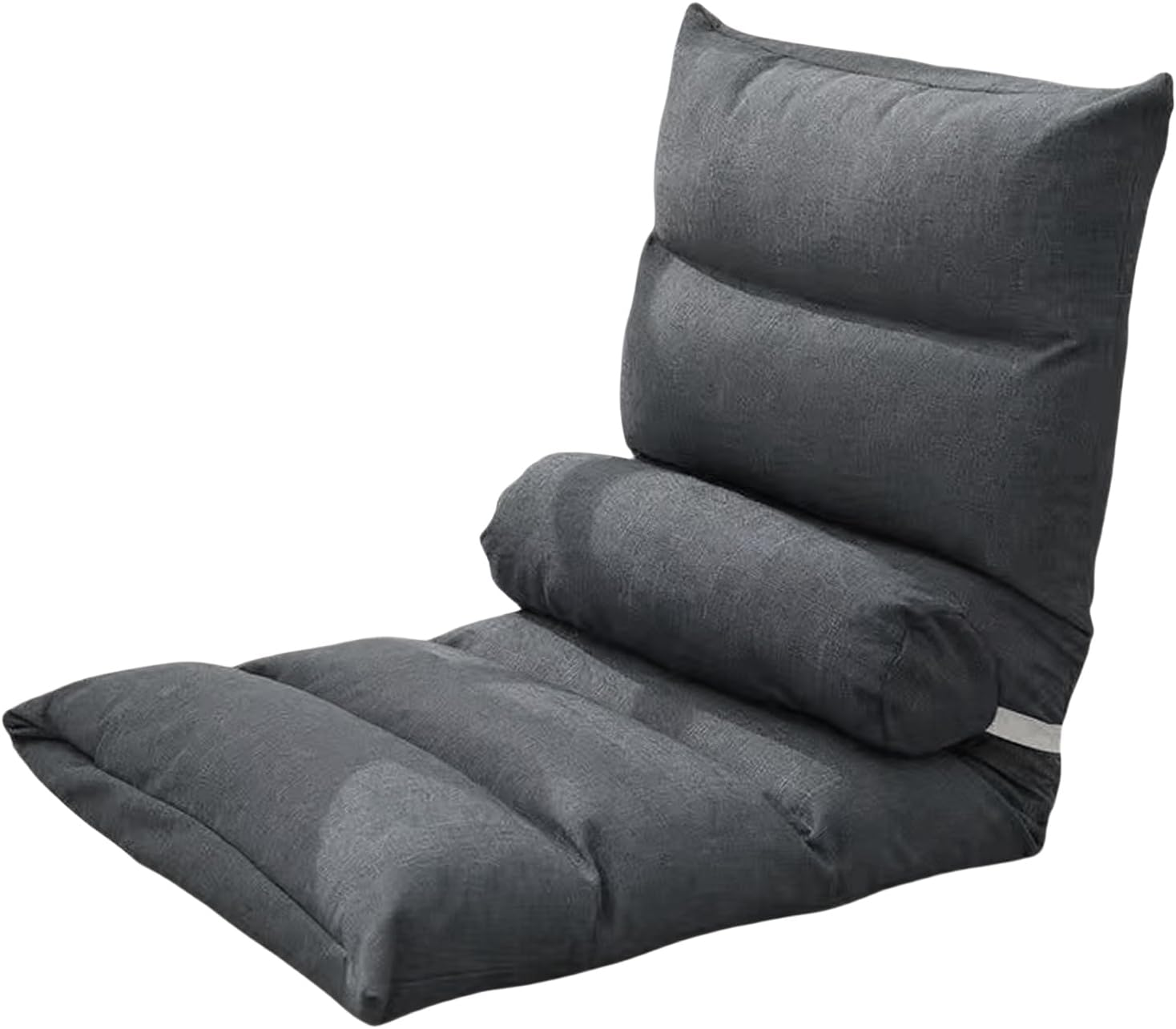 Adjustable Floor Chair with 5 Positions, Linen Fabric Cover, Foam Padding, 52.5 X 50 X 52.5 Cm, A300 (Grey) image number 6