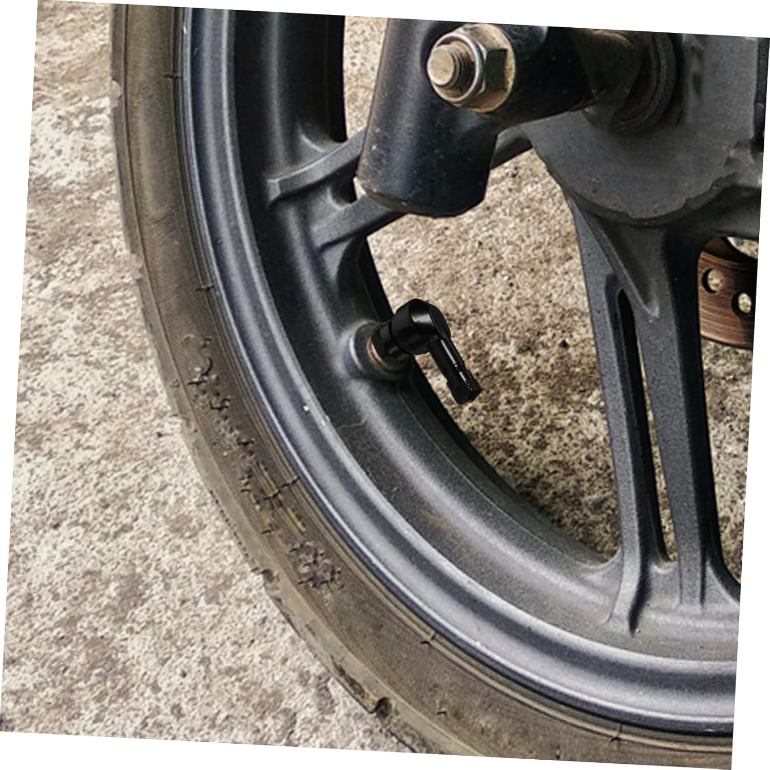 SHERCHPRY 90&deg; 11.3Mm Motorcycle Tyre Valve Stems 2Pcs Black Dirt Caps Replacement Valve Stem Covers for Motorbike Tire Air Pressure Protection Accessories image number 5