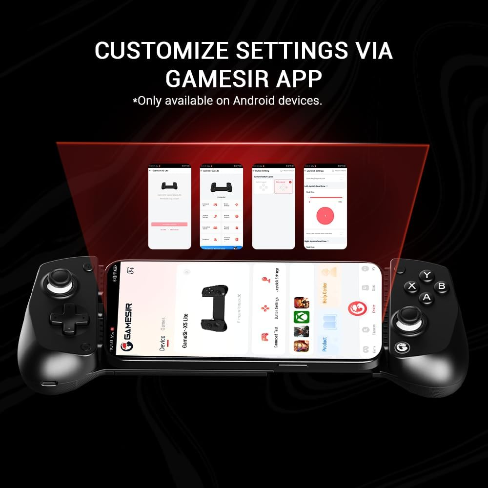 Gamesir X5Lite Mobile Controller for Iphone 15/16/17, Ipadmini, Android, Hall Effect Joysticks, Stretchable up to 213Mm, Pass-Through Charging, Remote Play/Xbox Cloud/Steam Link Compatible image number 6