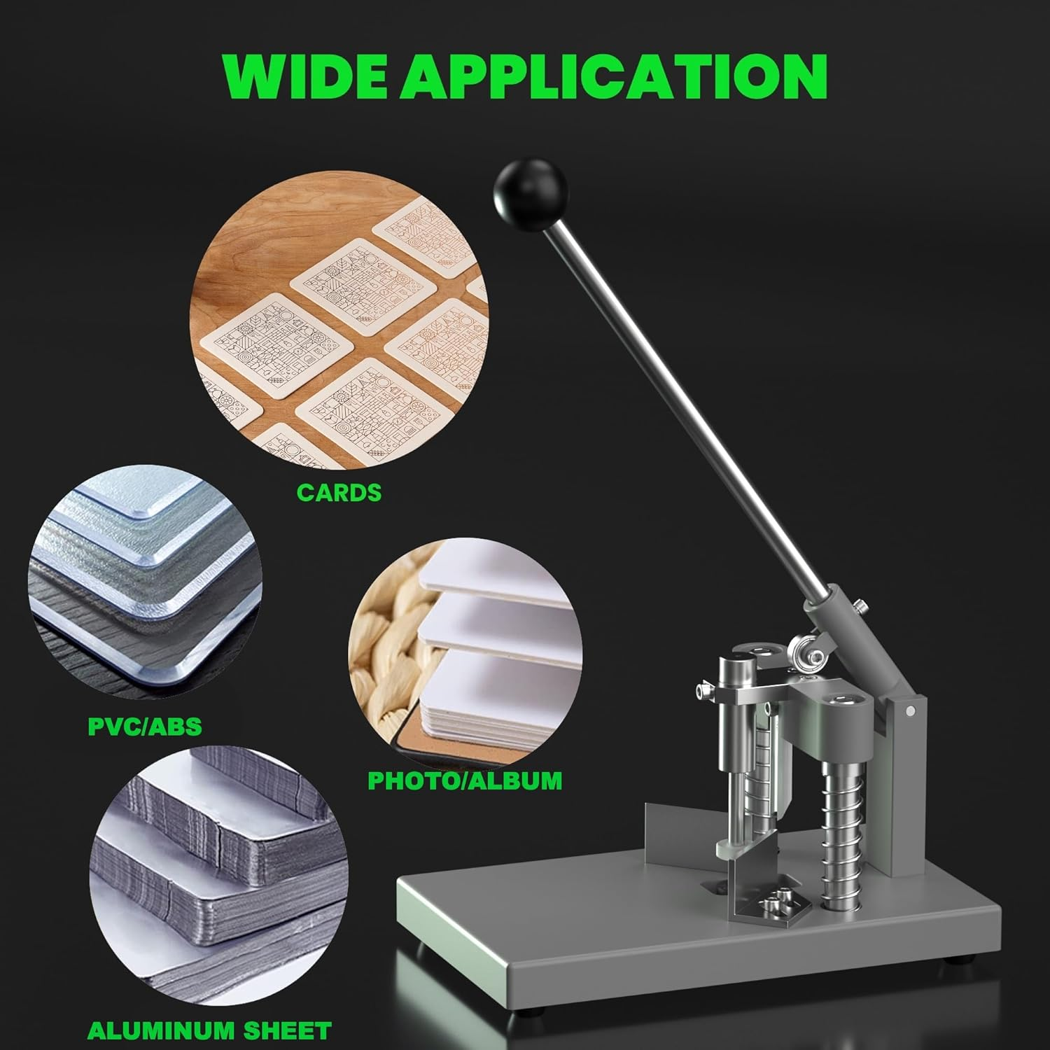 Heavy Duty Corner Cutter, R6Mm/R10Mm Manual Corner Rounder, Adjustable Thickness 30Mm Commercial Corner Punch Machine with Paper Press for PVC ABS Aluminum Sheet Cardstock image number 5