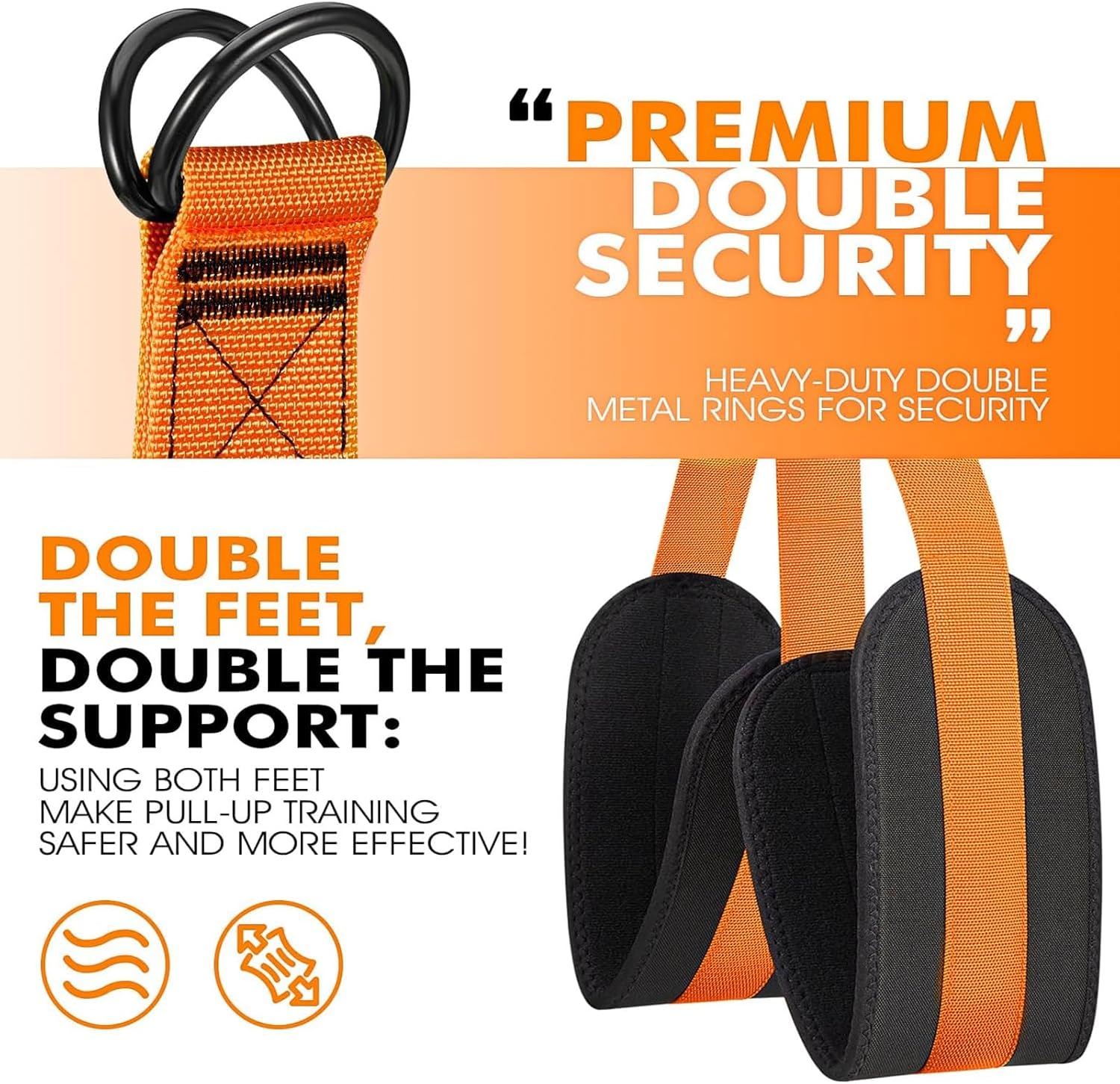 Pull up Assistance Bands, Adjustable Heavy Duty Resistance Band for Pull up Bar with Foot Strap, Assistance Upper Body Workout Equipment for Home Gym, Strength Training & Stretching image number 4