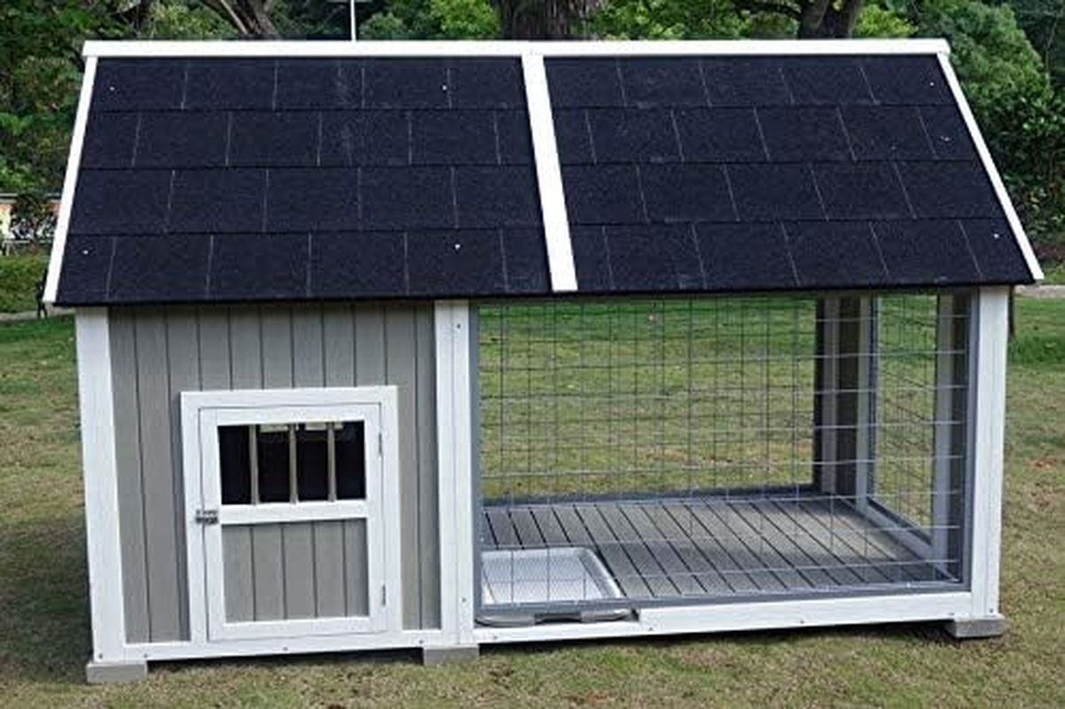 Manor Deluxe Outdoor Cat Enclosure, Grey, 210Cm X 110Cm X 130Cm, Wood, Weather Resistant, Easy Assembly, Comfortable image number 2