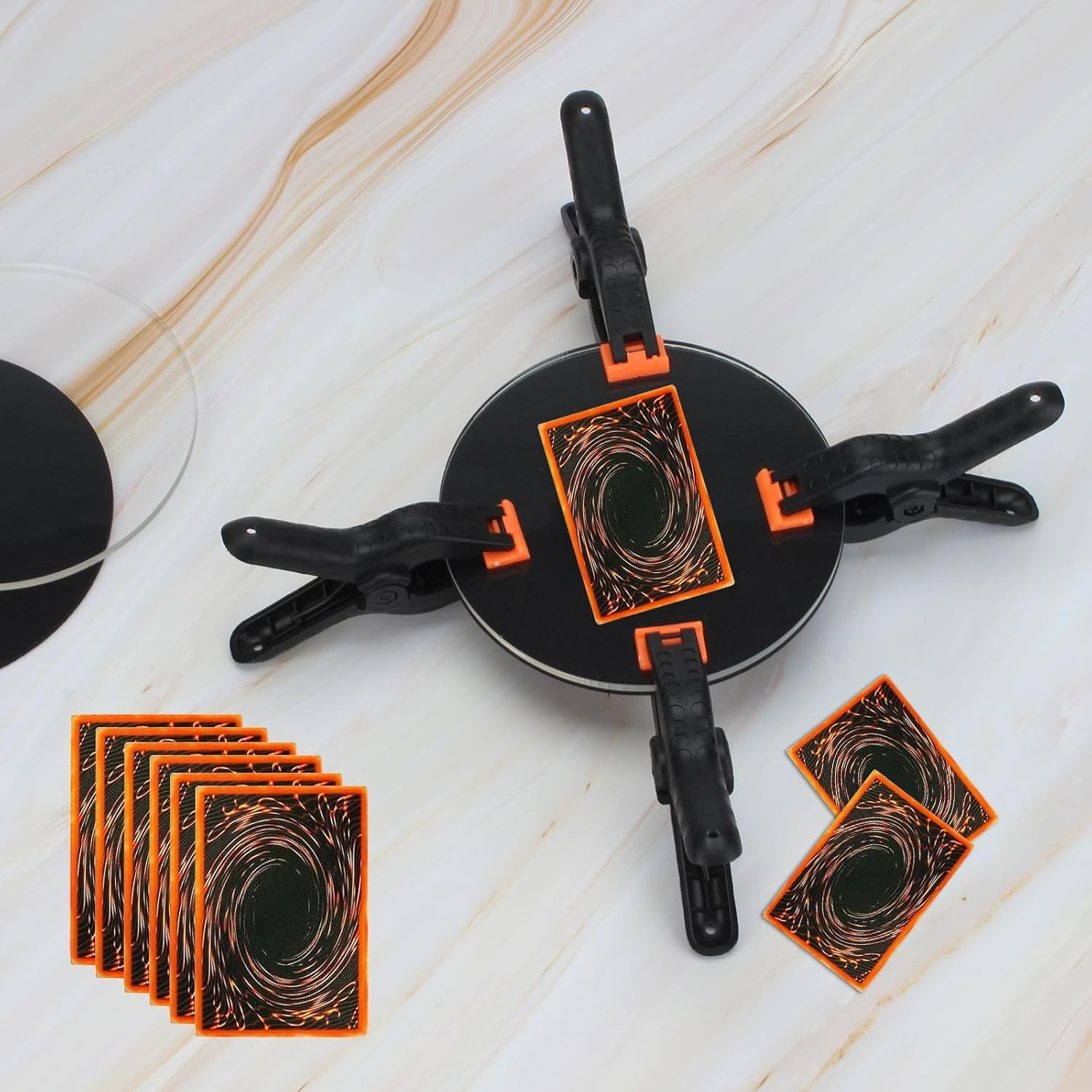 Rneswi 234 Pcs Card Cleaning Kit，10-In-1 Polishing 、Card Flattening Kit，Trading Card Cleaning with Fixing Jig and EVA Shaping Foam，For Rated Card Care