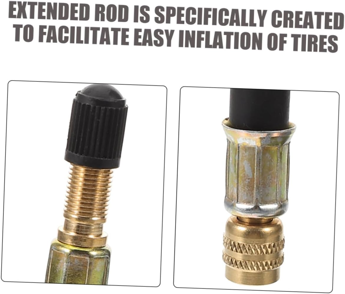 MAGICLULU Tire Valve Stem Extension 120Mm Dual Wheel Air Valve Extender for Car Automotive Motorcycle Accessories Compatible with Truck and Suv