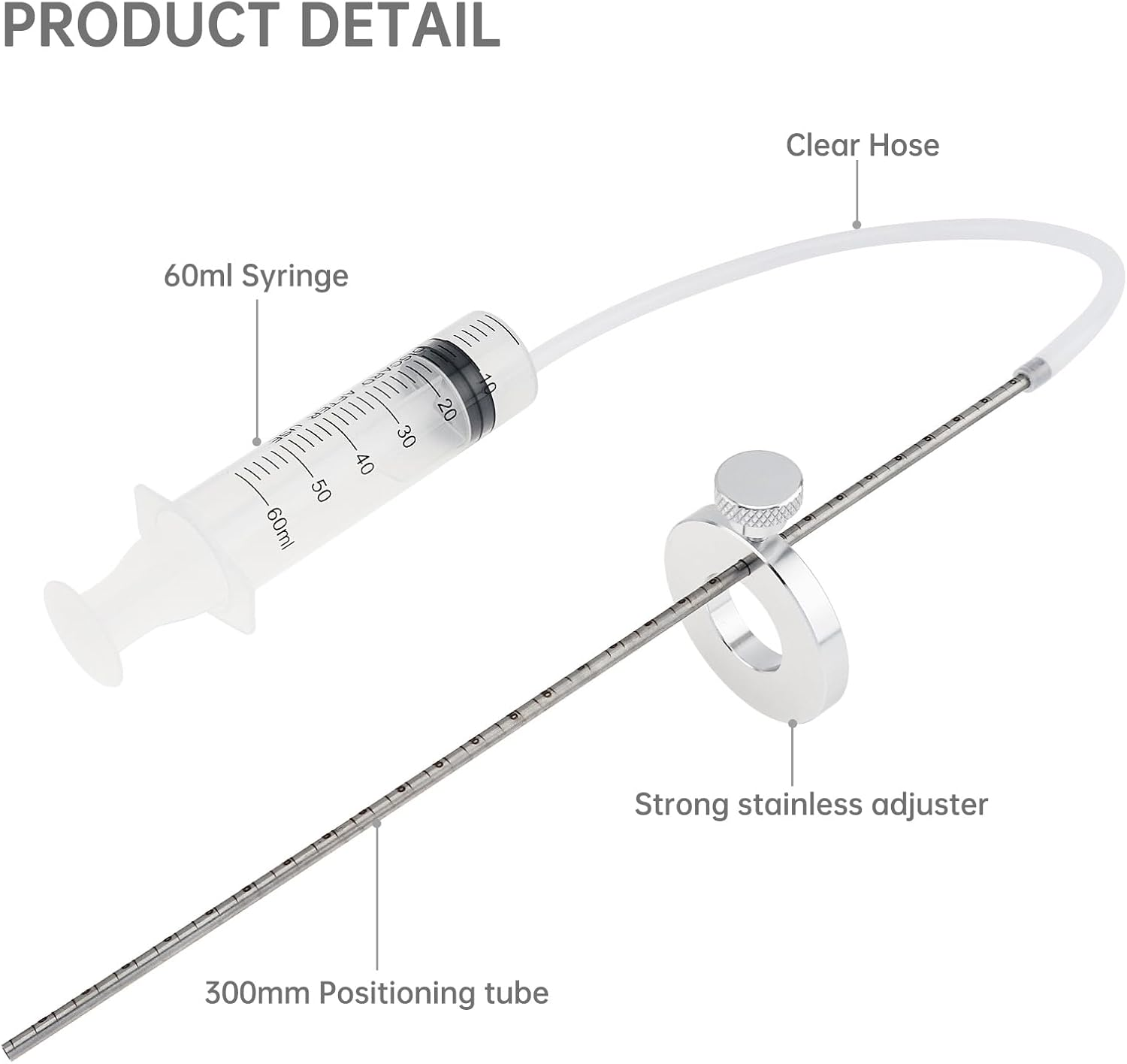 Windance Motorcycle Front Fork Maintenance Tool Kit,Fork Seal Saver Cleaner 45Mm-55Mm Shock Repairing Tool + Fork Suspension Oil Level Measurement Gauge Oil Syringe Tool (Orange) - Blue image number 5