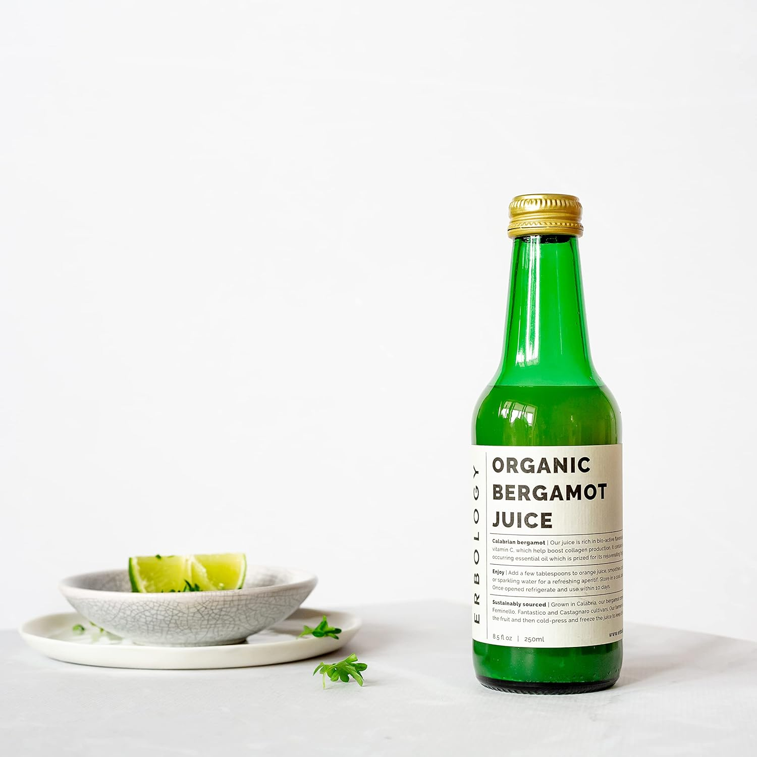 100% Organic Bergamot Juice 250Ml - Supports Immunity and Collagen Production - Rich in Vitamin C and Bioactive Flavonoids - Straight from Farm in Italy - Undiluted - No Added Sugar - Non-Gmo