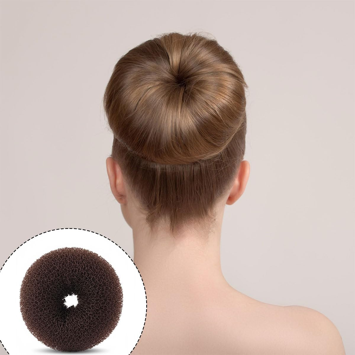 Bun Maker Hairstyle Aid Set of 6 Bun Cushions Hair Doughnut with 10 Elastic Hair Bands 20 U Shape Hair Clip Hair Pin Hair Bun Hair Bun Shaper for Women image number 5