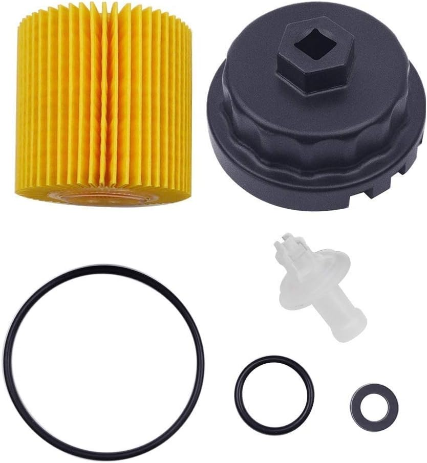 Genuine Oil Filter with Wrench for Toyota, Lexus, RAV4, Camry, Tundra, Highlander, Sienna and More, Oil Filter Housing Cap Removal Tool Set image number 2