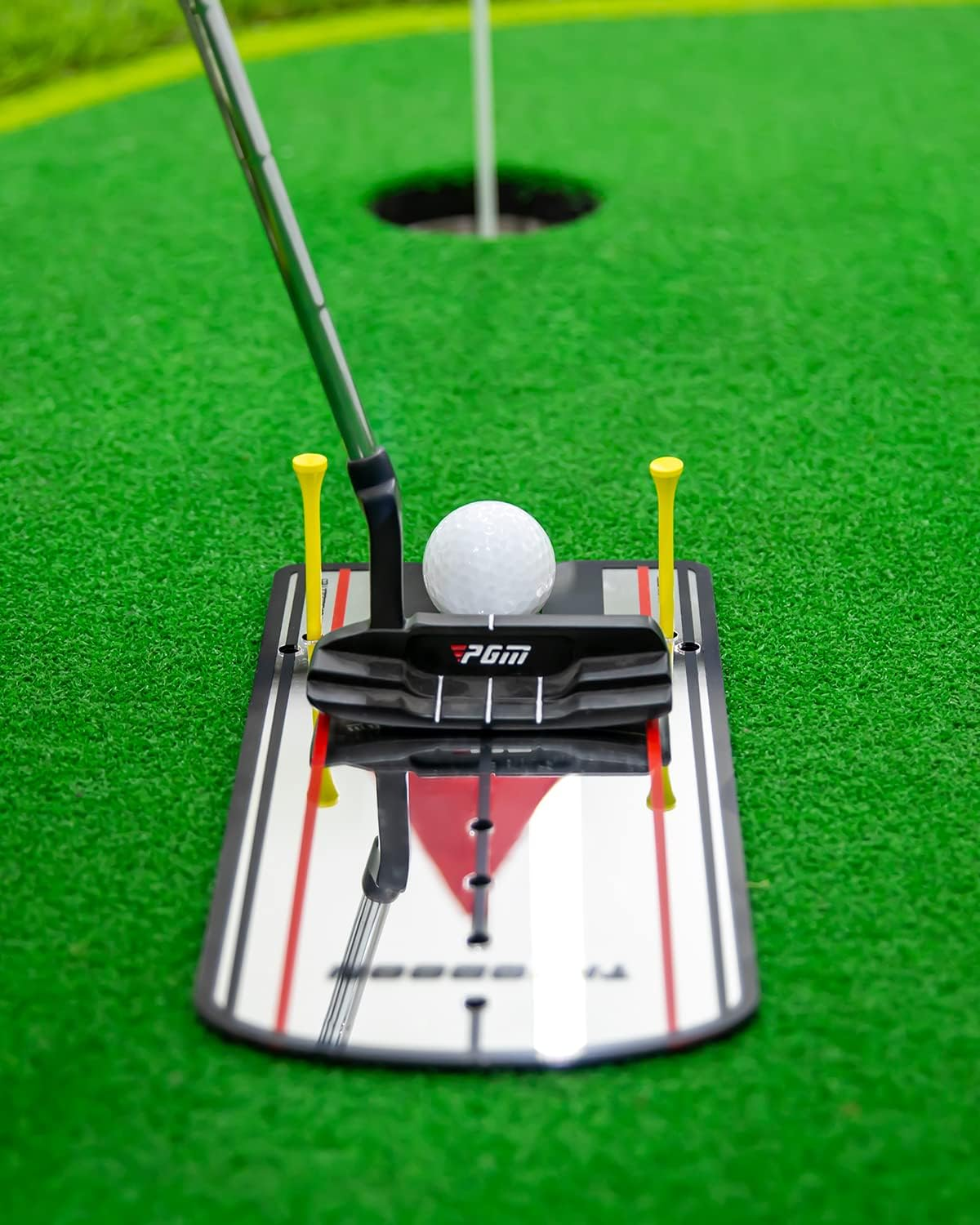 THIODOON Golf Putting Alignment Mirror with Golf Putter Line Putting Mirror Training Aid for Golf Putting Practice for Beginners Golf Putting Mirror Size 12 X 6 Inches
