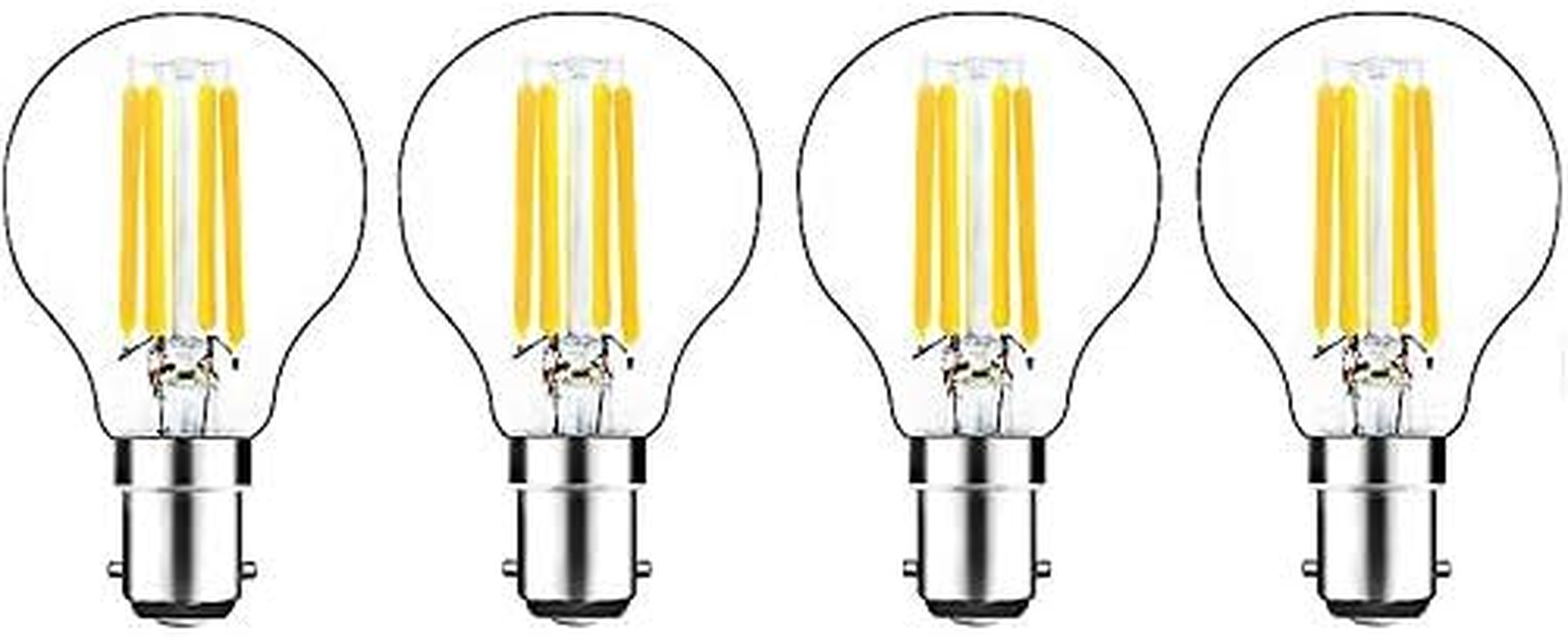 Bonlux B15 Bayonet Light Bulb 4W Dimmable LED Golf Ball Bulbs Small Bayonet Light Bulb Warm White 2700K, 4W LED Filament Equivalent to 40W Incandescent, AC 200-240V, 4-Pack image number 4