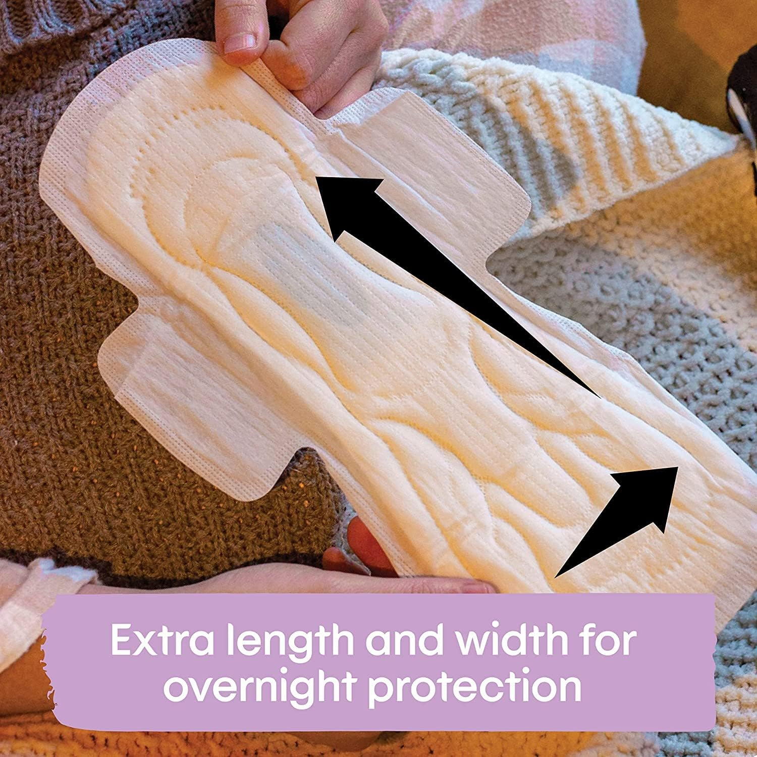 U by Kotex Petite Ultrathin Pads Overnight with Wings 48 Count (4 X 12 Pack) - Packaging May Vary image number 2