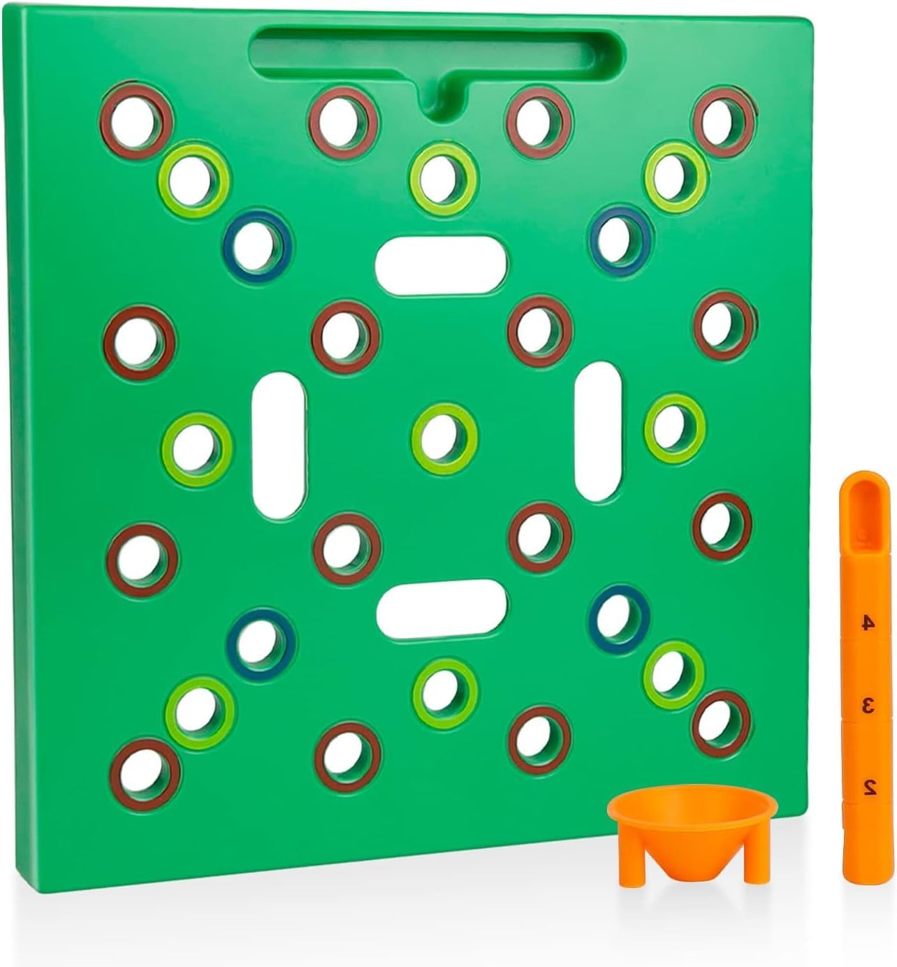 Seed Spacing Template - Seeding Tool - Square Seed Spacer &ndash; Colour Coded Template - Magnetic Seed Dribbler -Seed Ruler, Seed Spoon and a Vegetable Gardening Guide Tool - Seed Sowing Tool Kit.