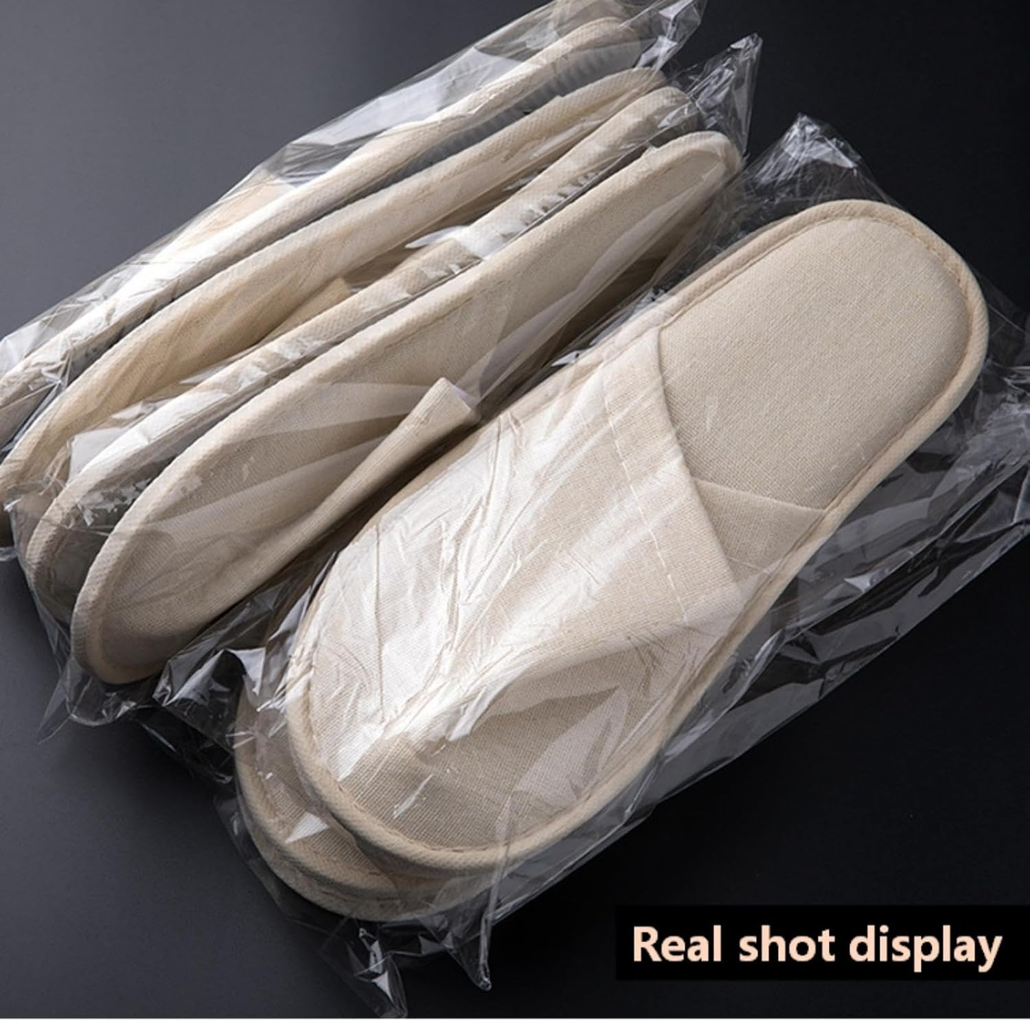 10 Pairs SPA Slippers - 28X11Cm Eco Disposable Non-Slip Guest Slippers for Airbnb, Beach Houses, Wedding Party, Bedroom, Travel & Winery Stays | Reusable Jute Footwear image number 6