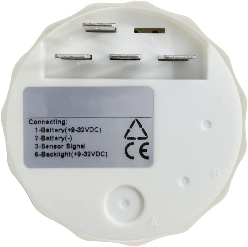 ELING 52Mm (2'') Digital Fuel Level Gauge 240-33Ohm Signal with Red Backlight for Cars Vessels Yachts image number 1