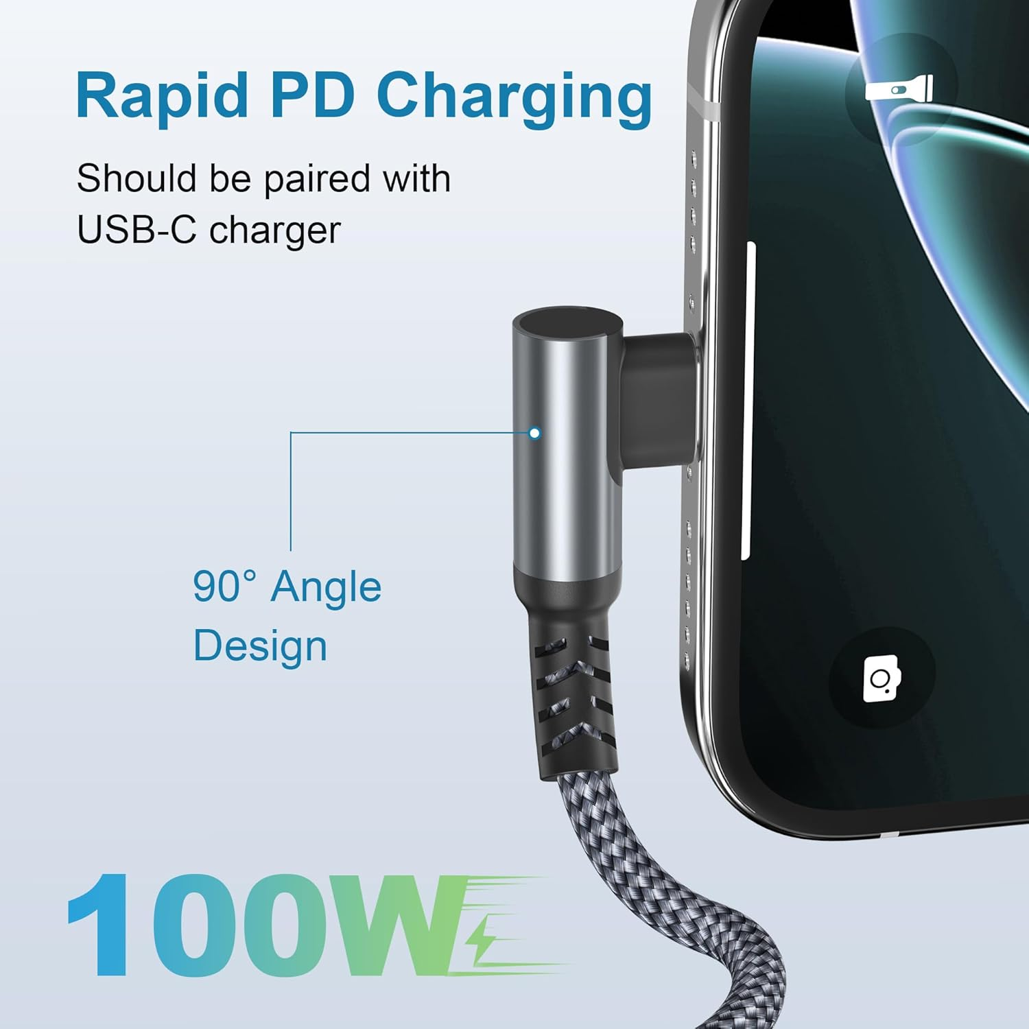 Basesailor for Apple Iphone 16 15 Pro Max Charger Cable 3M,USBC to USB C Cord 100W with USB Adapter,Pd Fast Charging Car Carplay Cord for Iphone 16 15,Ipad 10Th Air 5Th Mini 6 7Th Generation,17 image number 6