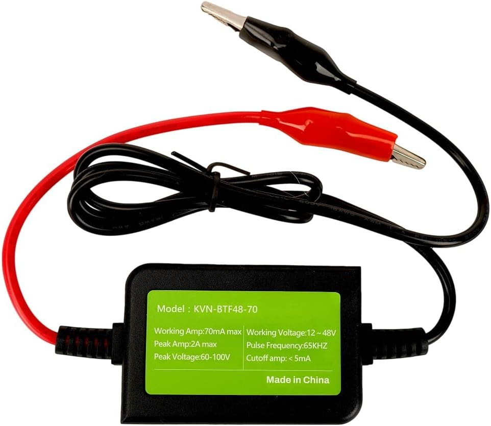 Automatic Pulse Desulfator for Lead-Acid Batteries, 12V/24V/36V/48V Auto Voltage Recognition, Extends Battery Life, Suitable for Batteries up to 200AH, Battery Regenerator KVN-BTF48-70 image number 2