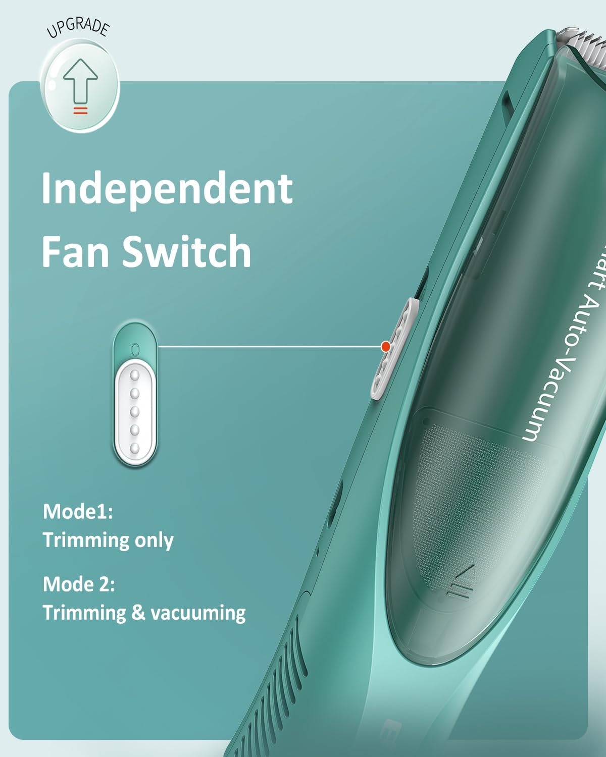 ENSSU Baby Hair Clipper,Vaccum Hair Clippers for Kids/Toddlers,Cordless Baby Hair Cutting Kit with Two Modes,Baby Hair Trimmer Haircut Machine in Large Hairs Storage Space,Rechargeable,Waterproof image number 6