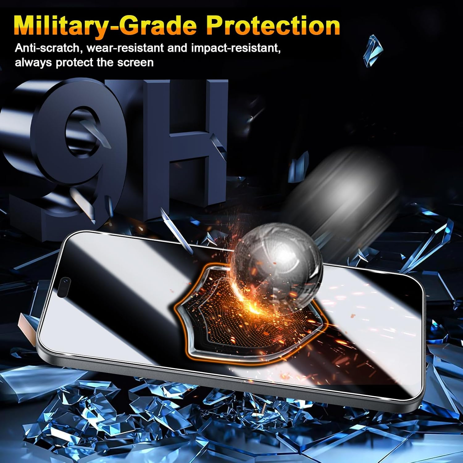 QULLOO Screen Protector for Honor 400 Lite, Pack of 2 Screen Protectors with 2 Camera Protection, 9H Hardness Tempered Glass HD Clear Protective Glass Anti-Scratch Film